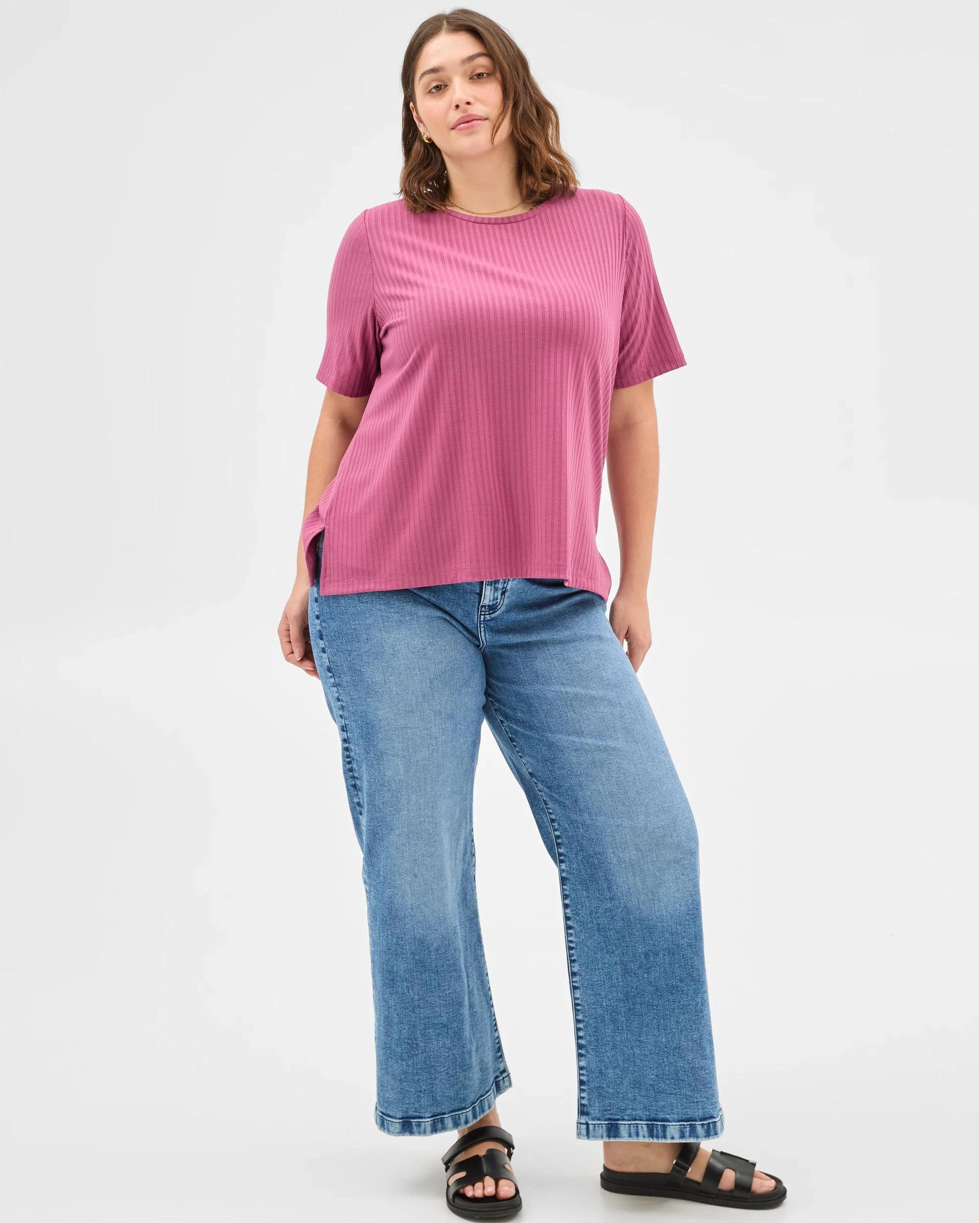 3 Target Plus Size Rib Layering T-Shirt DAMSON, 3 of 6