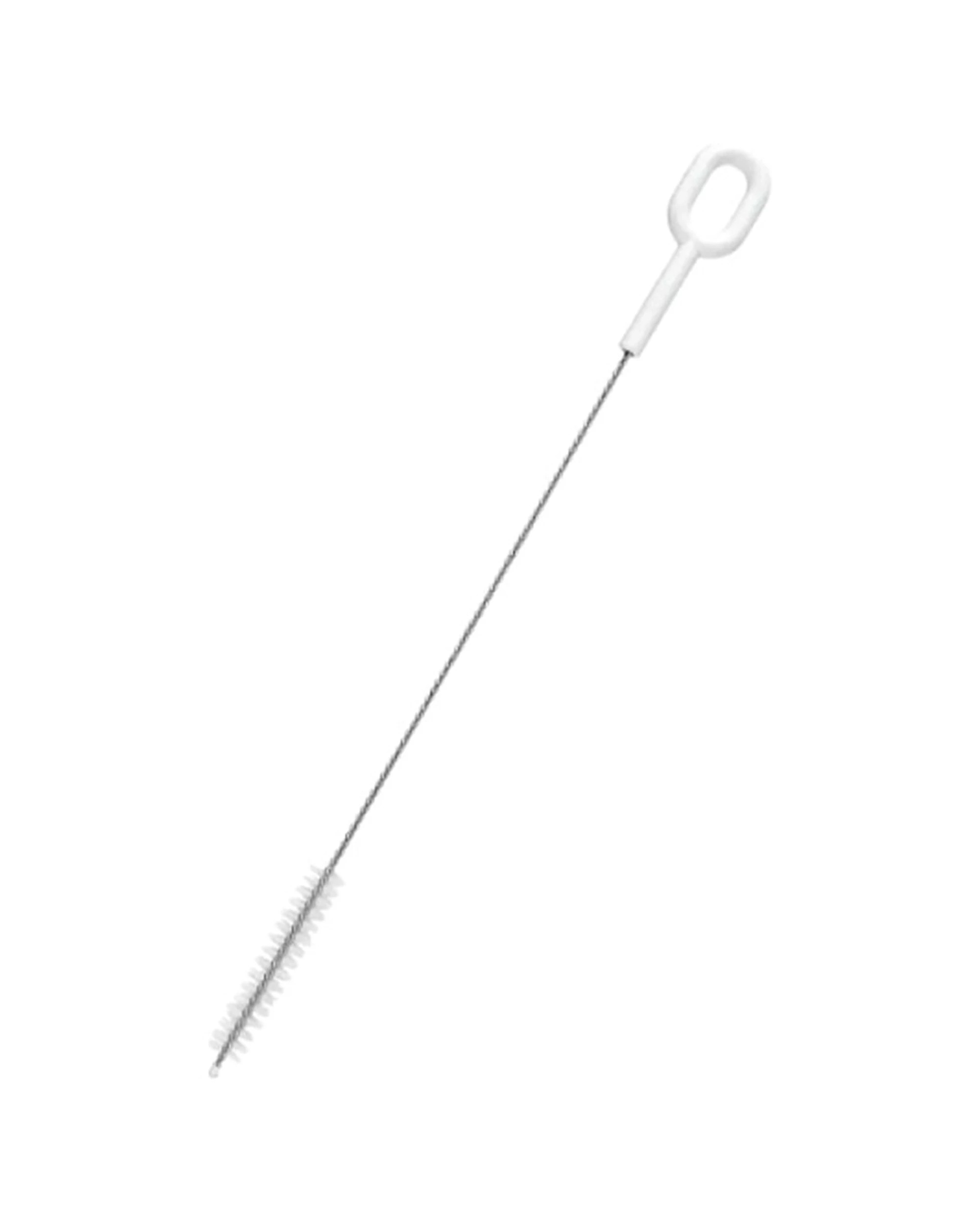 1 Avanti Straw Cleaning Brush Flexible Nylon Bristles Stainless Steel Wire - White