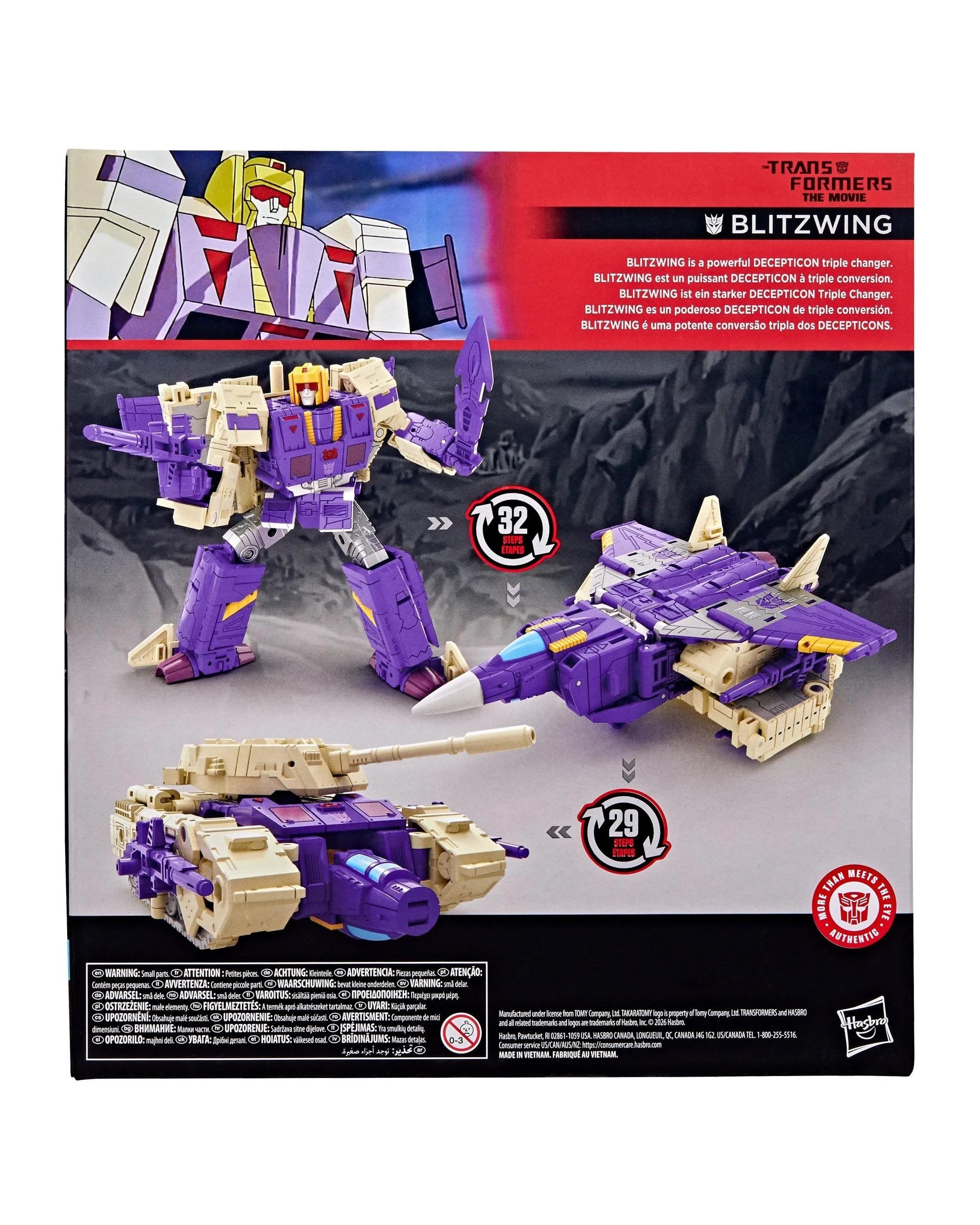 8 Transformers Studio Series Leader Class The Transformers: The Movie Blitzwing Action Figure, 8 of 8