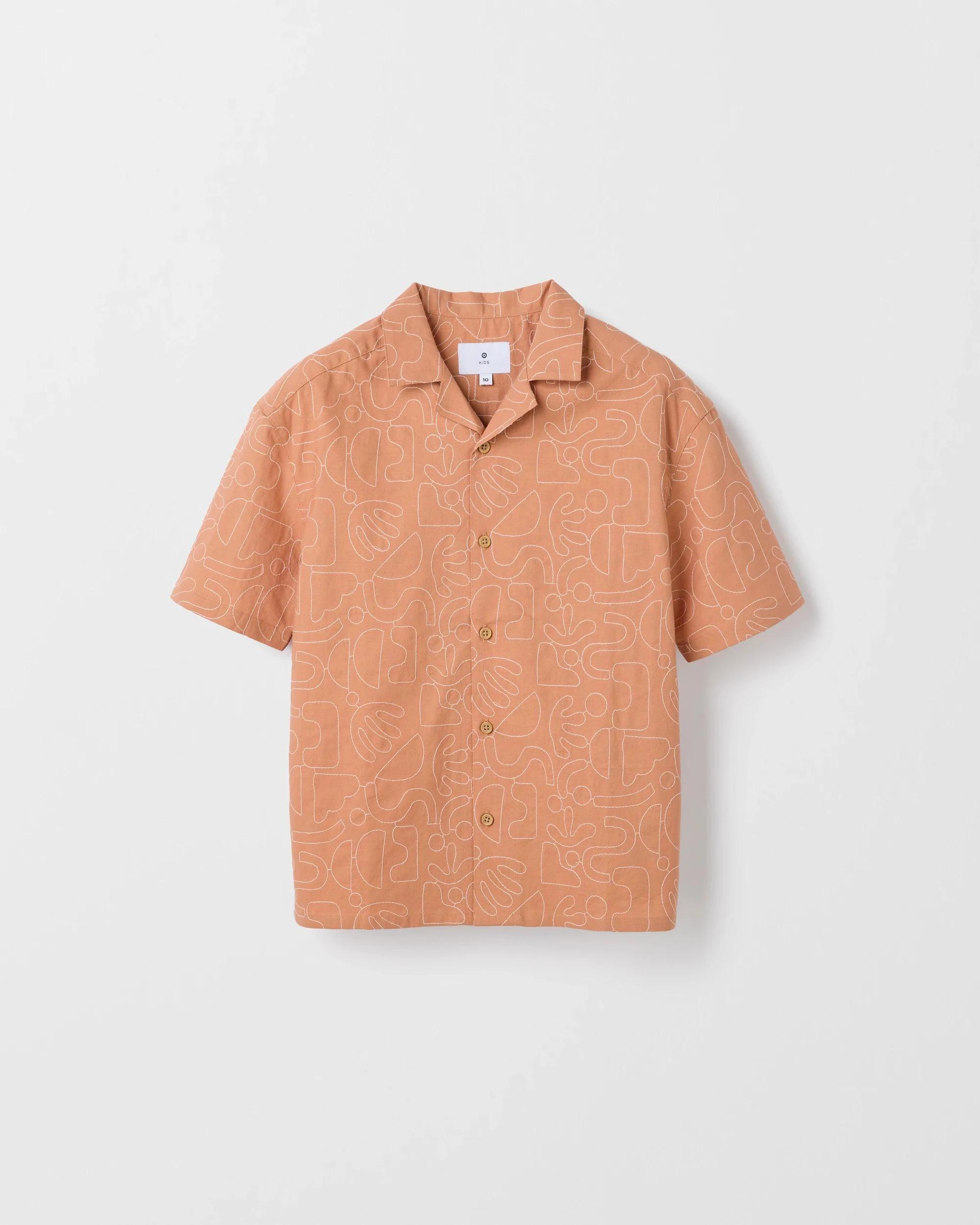 4 Target Short Sleeve Textured Shirt TOASTED NUT, 4 of 5