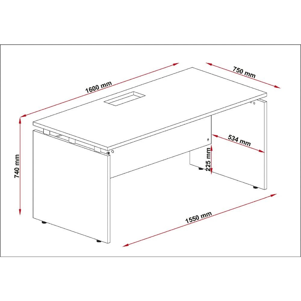 7 Ashton Executive Desk 1600mm Desks, Tables and Workstations, 7 of 8