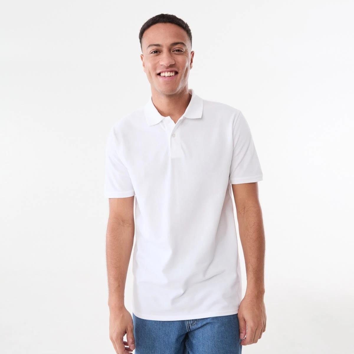 1 Basic Pique Polo White, 1 of 8