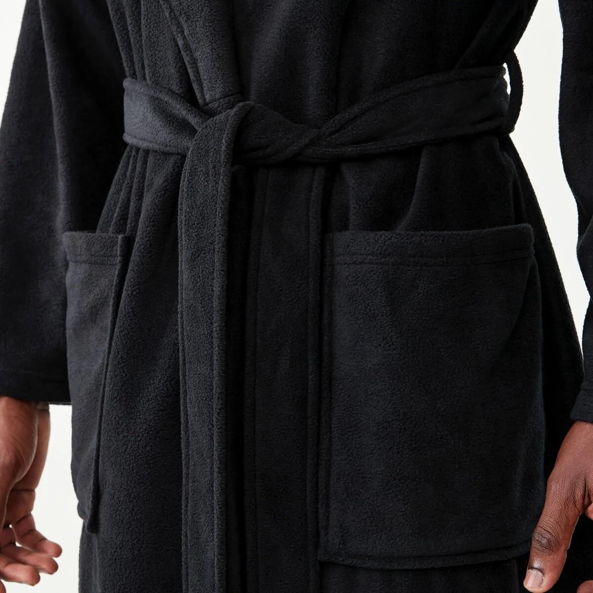 5 Polar Fleece Gown Black, 5 of 6