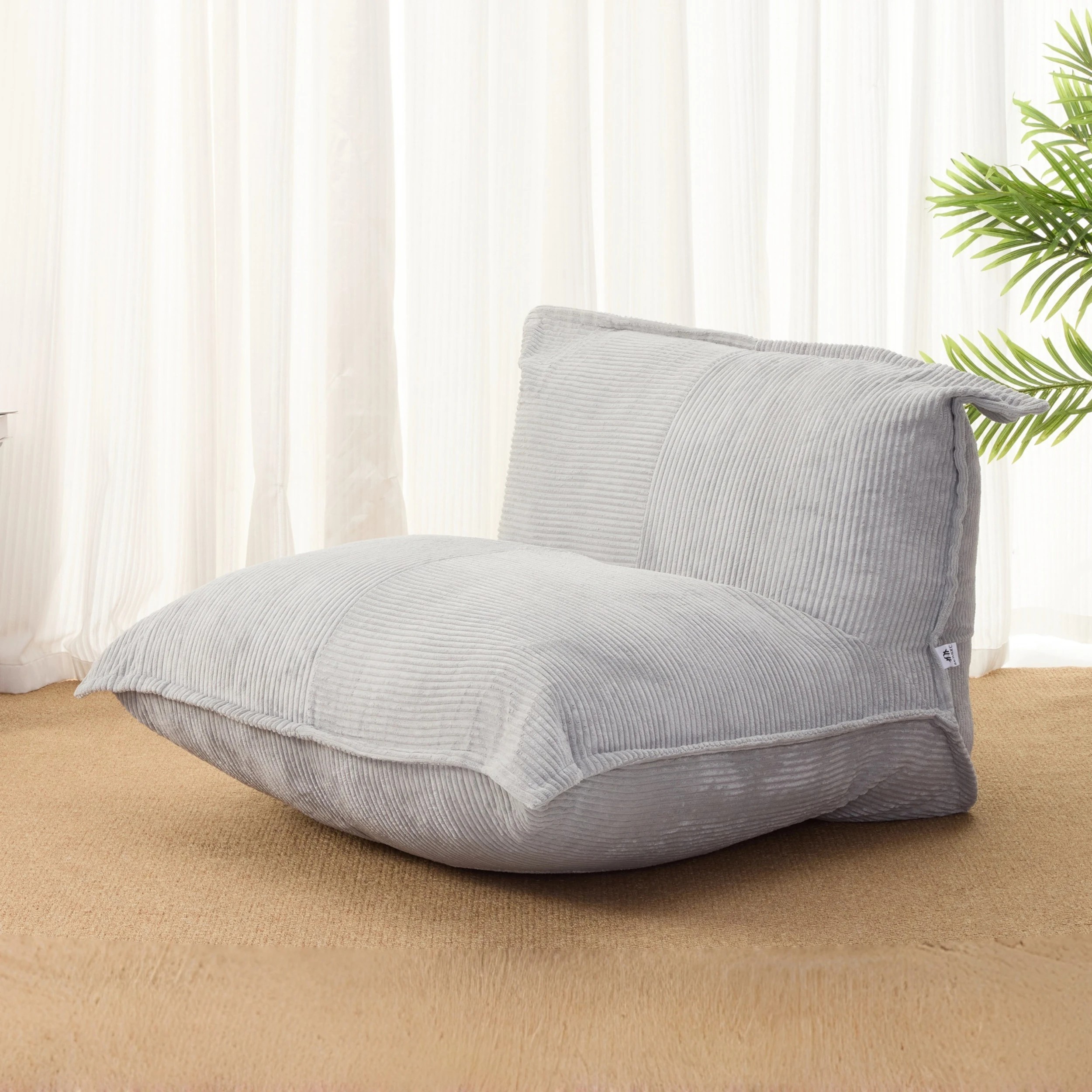 8 IHOMDEC L Shape Corduroy Compression Sofa - Grey, 8 of 10