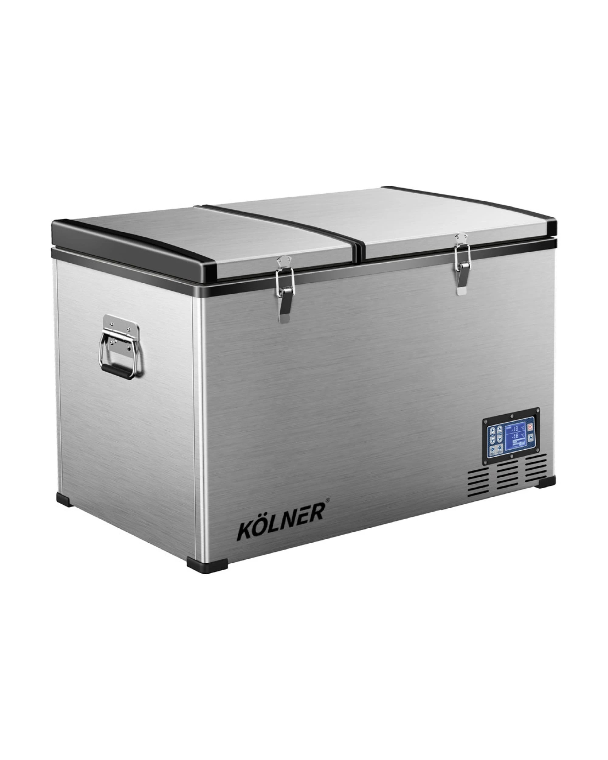 1 Kolner 80L Portable Fridge Cooler Freezer Refrigerator Camping Car Travel Stainless Steel - Silver, 1 of 10