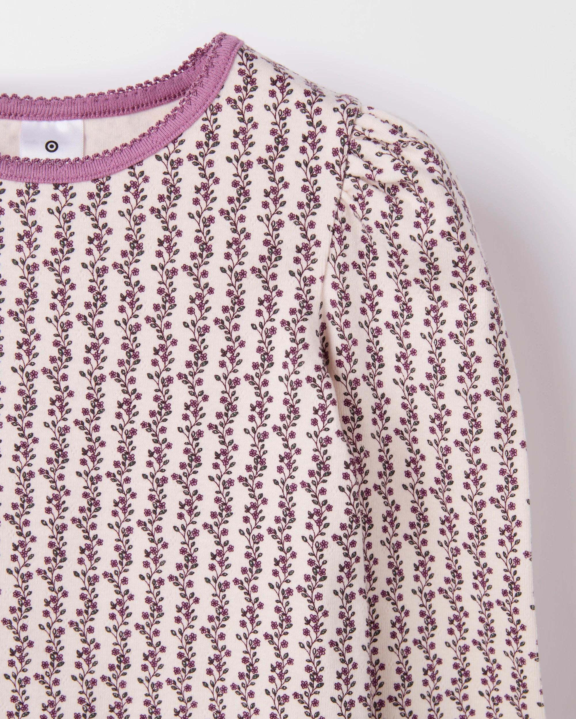 6 Target Kids Australian Cotton Long Sleeve Pointelle Top DITSY AOP, 6 of 6