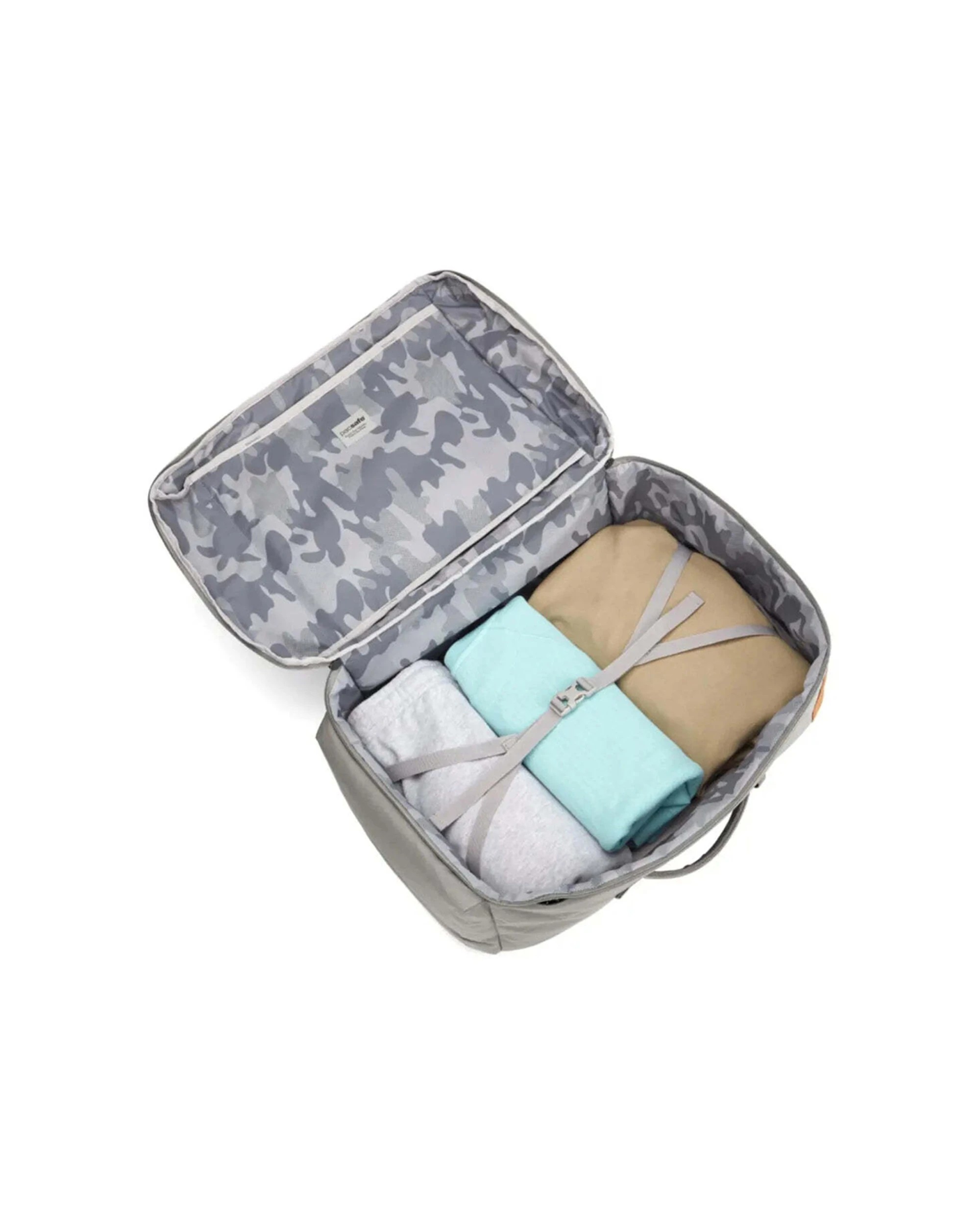 2 Pacsafe GO 44L Anti-Theft Carry-On Backpack Lockable Compartments Stone - Grey, 2 of 8
