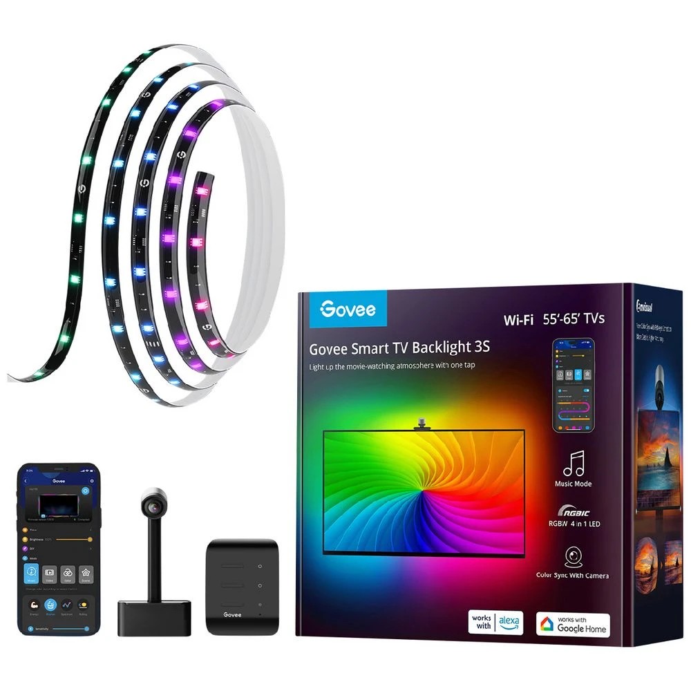 1 Govee Smart TV Backlight 3S 55"-65", 1 of 10
