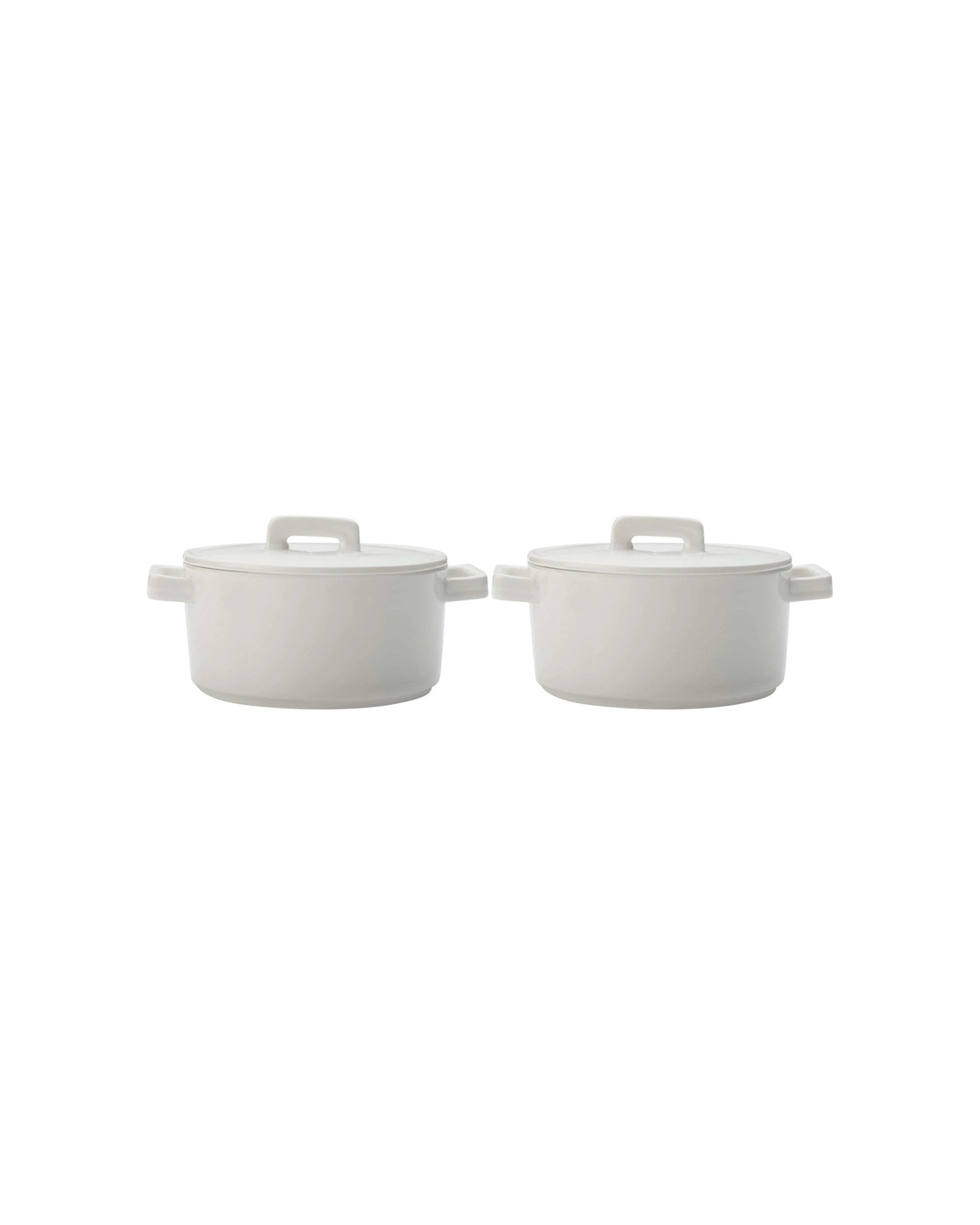 1 Maxwell & Williams 2PK Epicurious Porcelain 1.3L 22cm Casserole With Lid - White, 1 of 2
