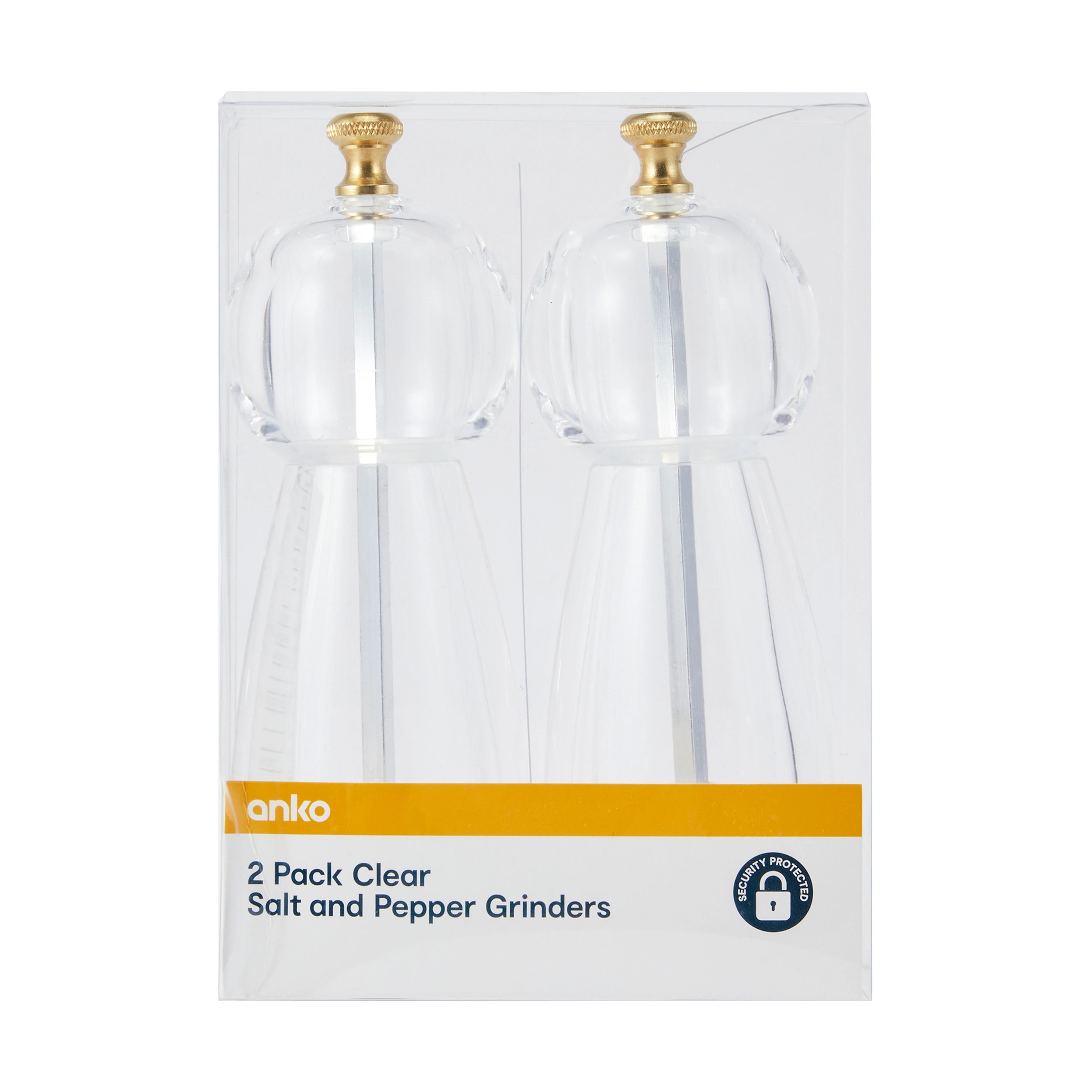 6 2 Pack Clear Salt and Pepper Grinders, 6 of 6