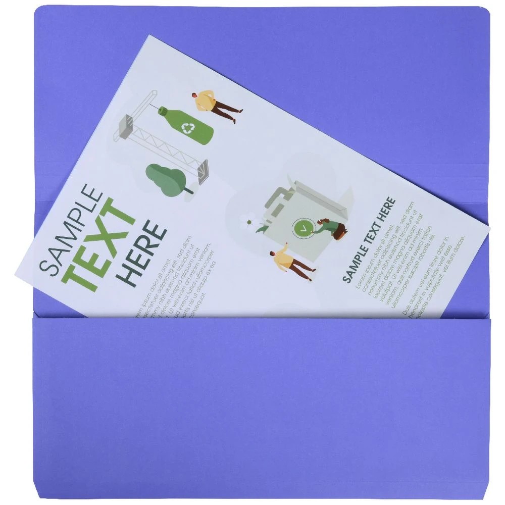 2 J.Burrows Foolscap Document Wallet Purple 10 Pack, 2 of 4