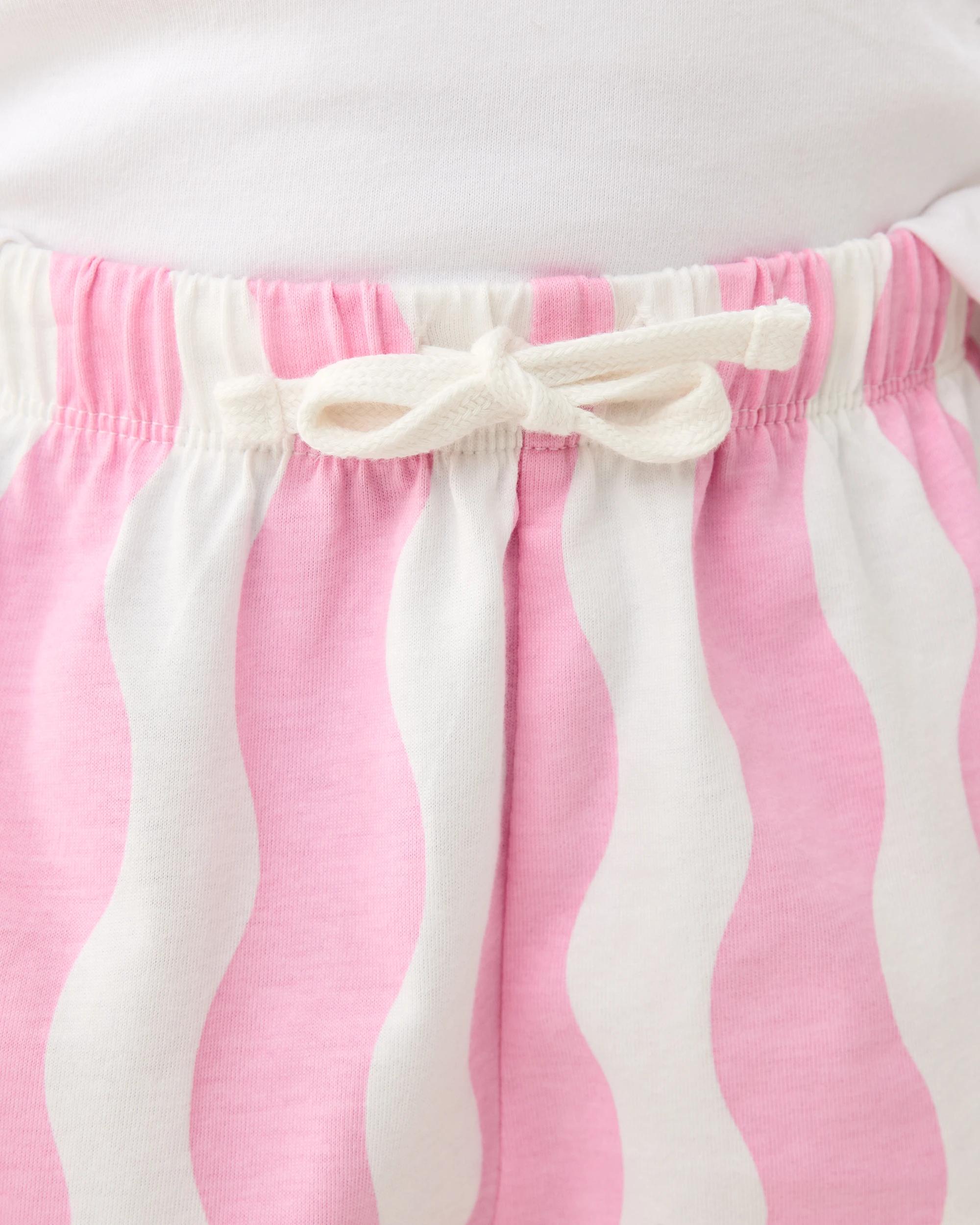 3 Print Jersey Shorts Pnk Stripe, 3 of 6