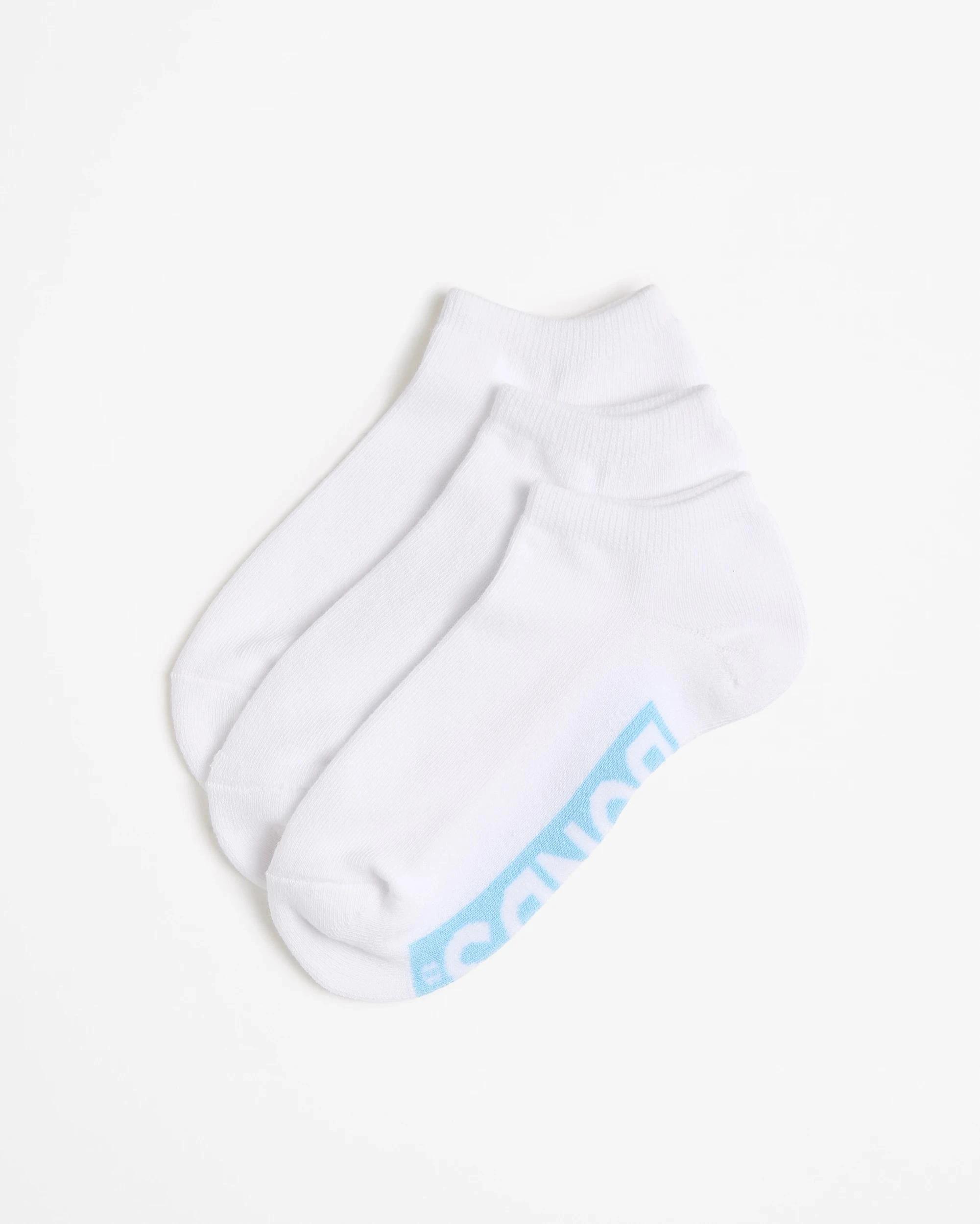 1 Women's Cotton Blend Cushioned Quarter Crew Socks 3 Pack - Bonds WHITE, 1 of 3