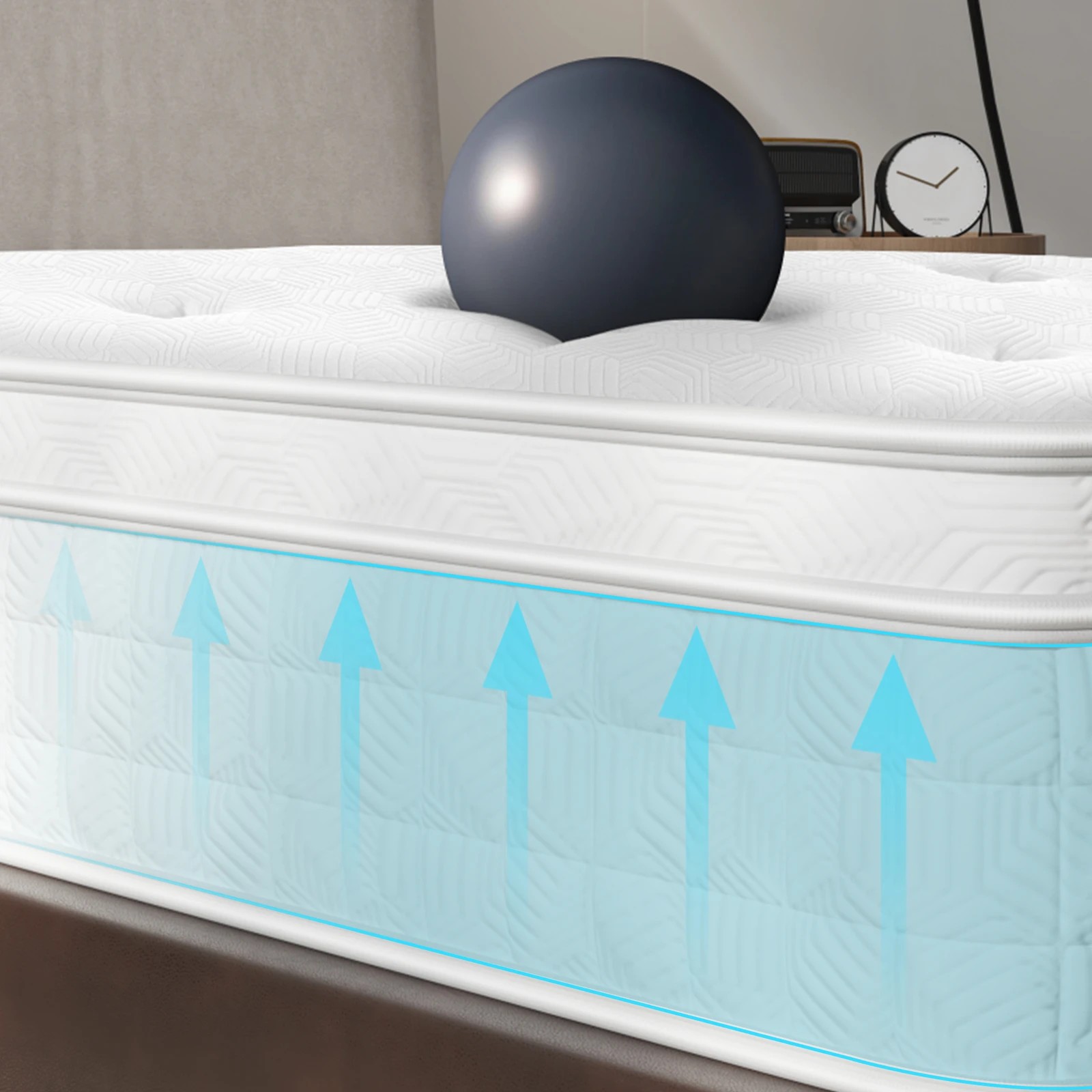 10 Alfordson Mattress 22CM Euro Top Spring Foam Bedding Medium Firm - Single Bed, 10 of 10