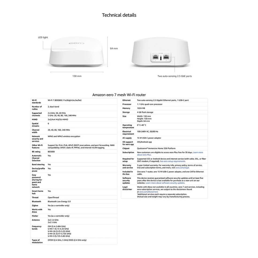 7 eero 7 Dual Mesh WiFi-7 Router 3 Pack, 7 of 7