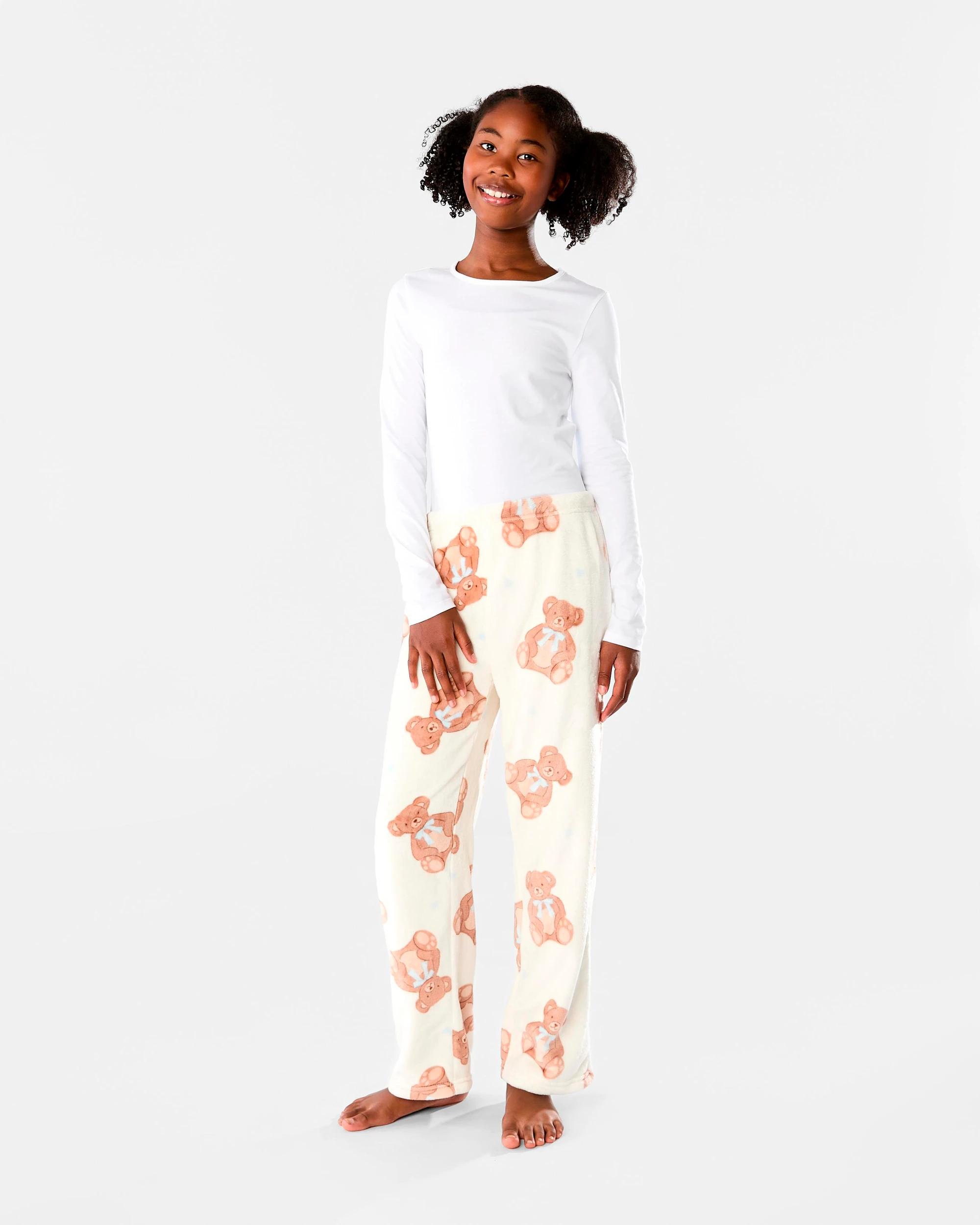 5 Fleece Pants Wht Bears, 5 of 6