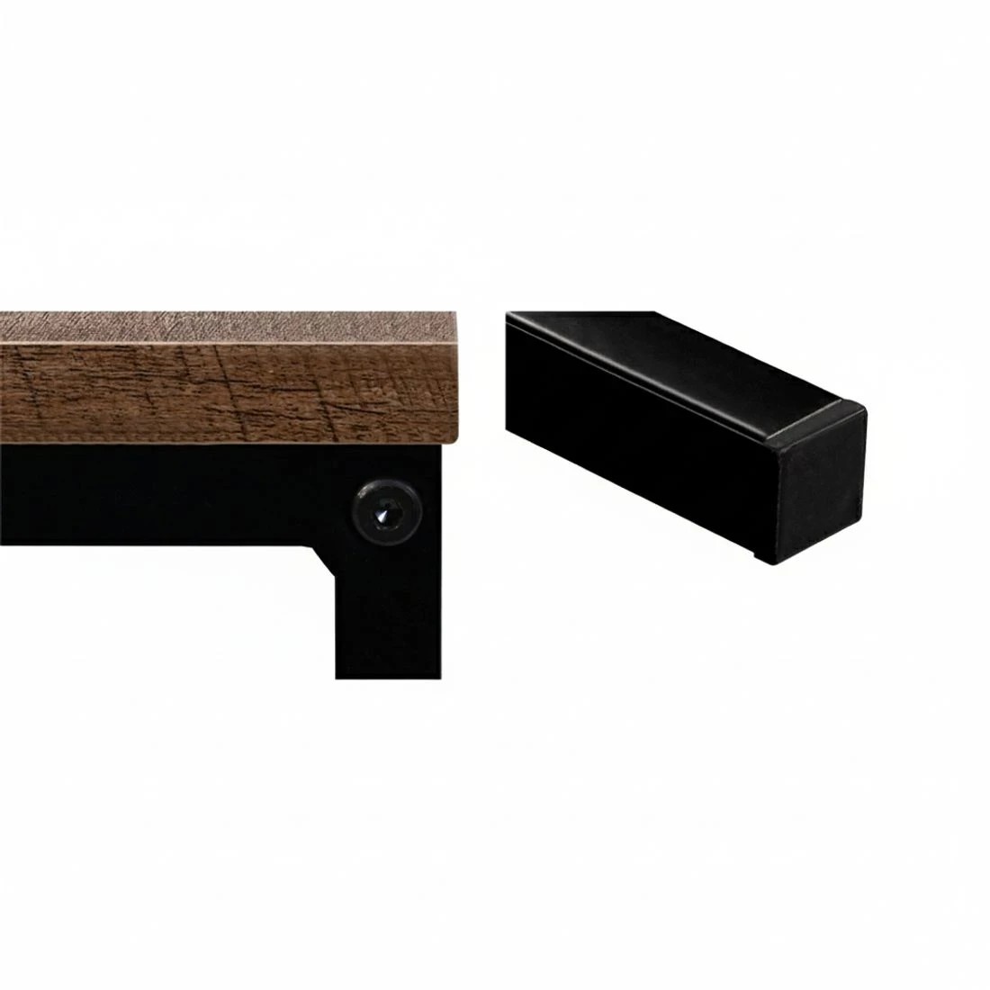 7 Artiss Coffee Table Rectangular 93CM Walnut Olin - Multi, 7 of 8