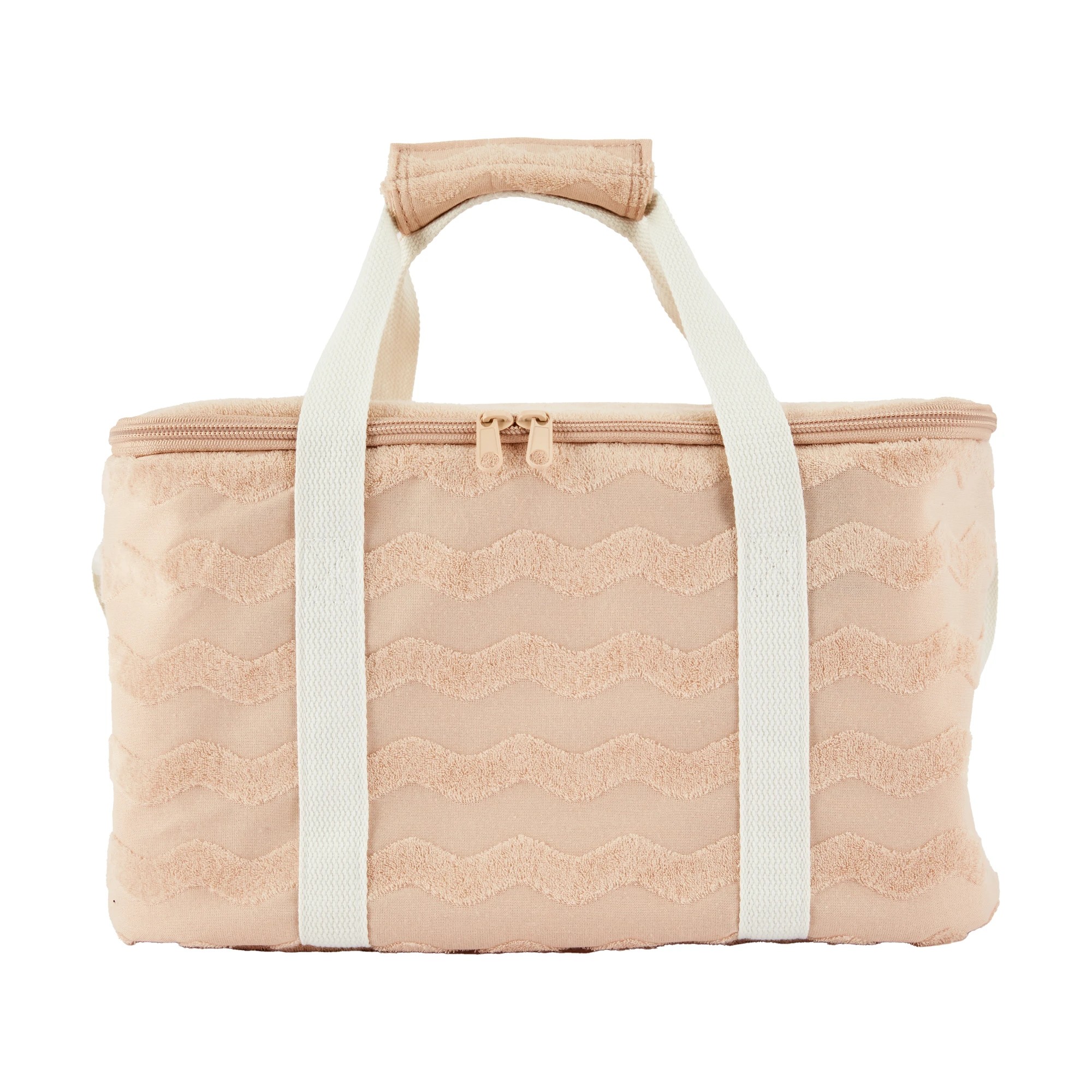 1 Terry Zig Zag Extra Large Insulated Lunch Bag - Pink, 1 of 5