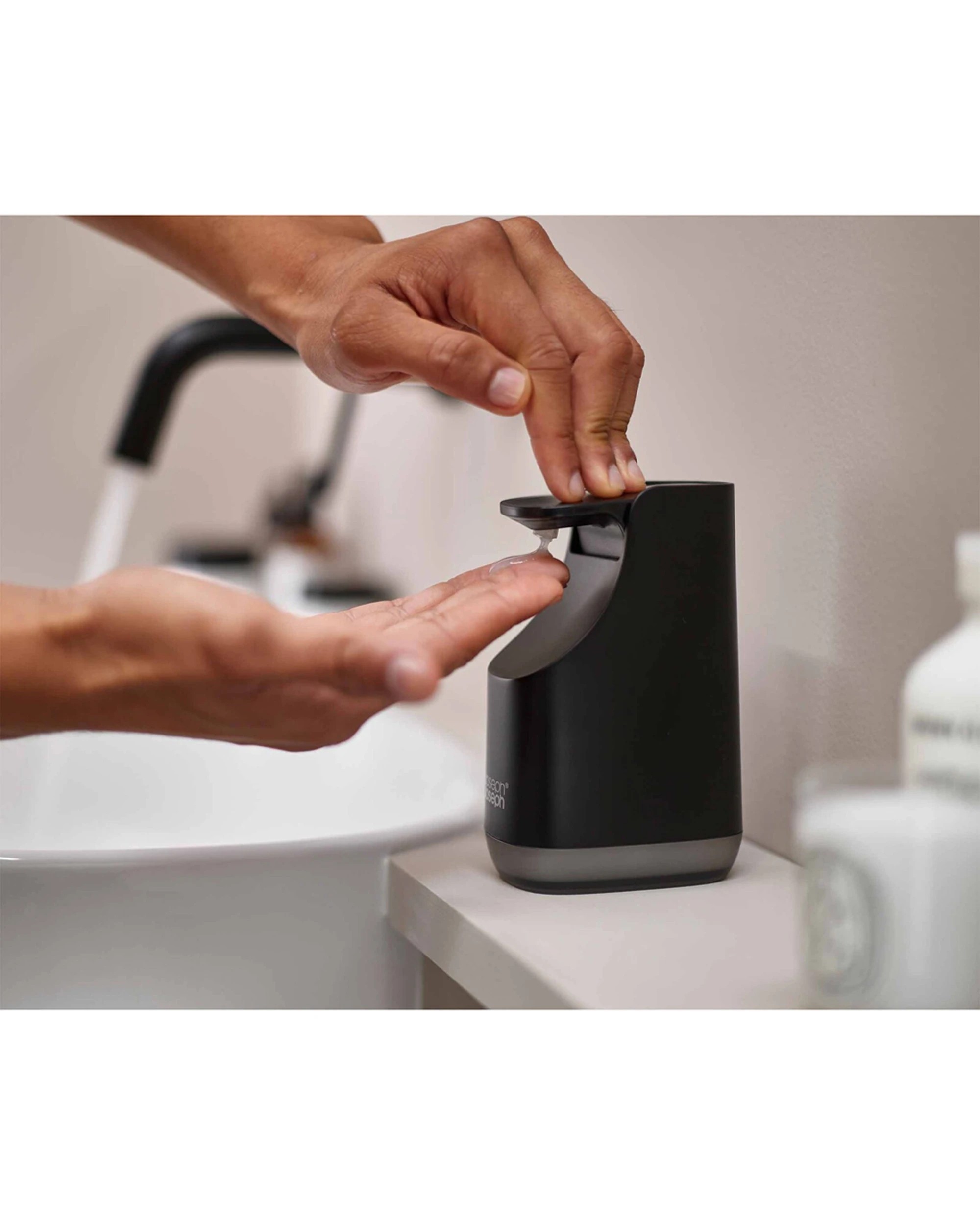 2 Joseph Joseph Slim Compact Soap Pump 350ml Easy-Push Pump Non-Drip Nozzle - Black, 2 of 6