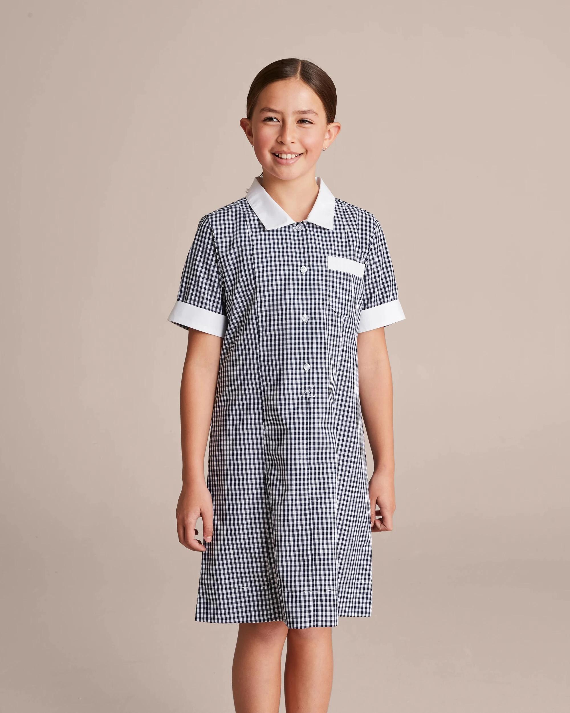 7 Target Gingham School Dress NAVY BLUE, 7 of 10