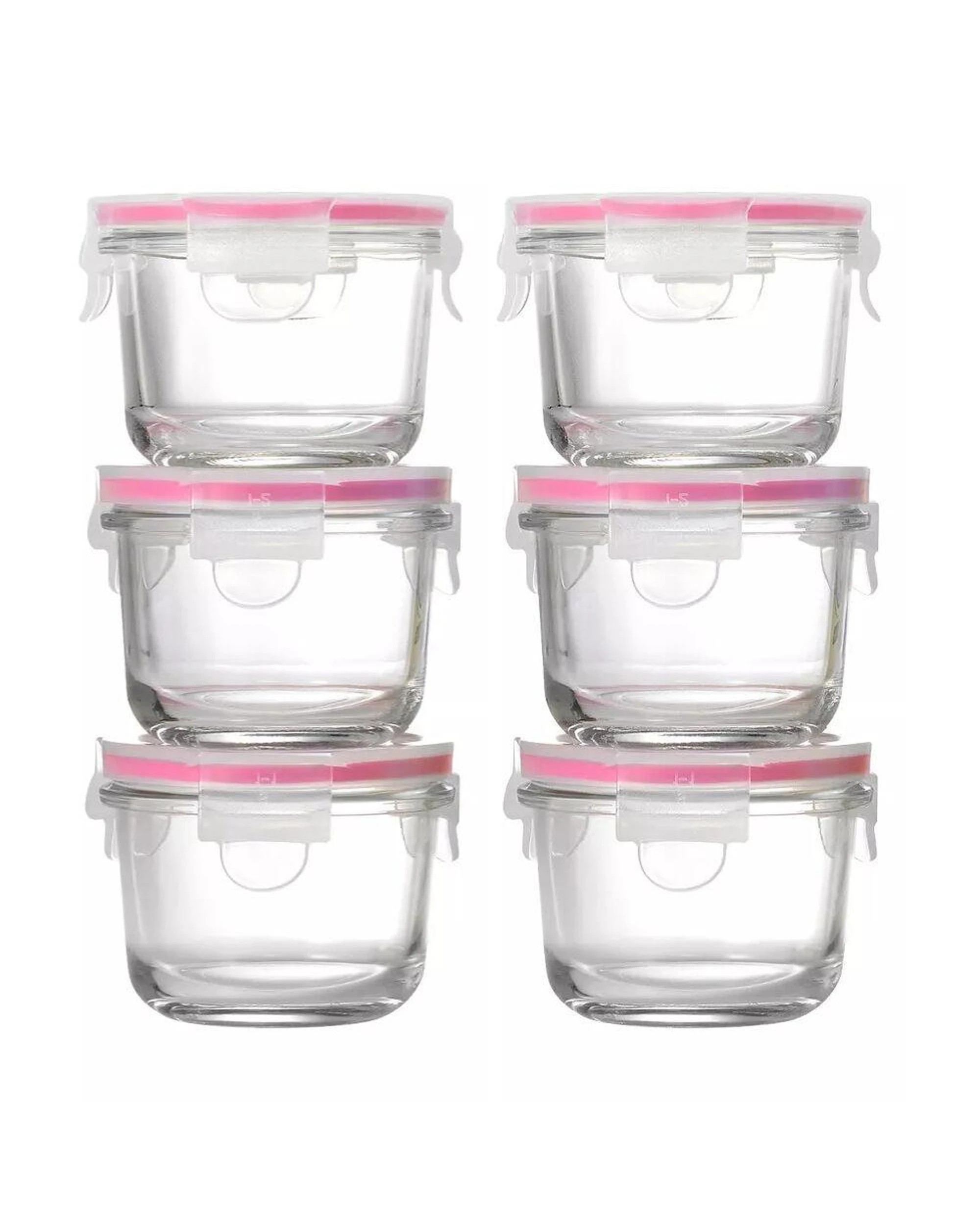 1 Glasslock Baby 6 Piece Round 165ml Food Container Set, 1 of 2