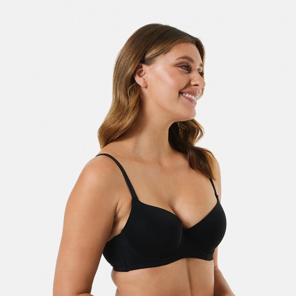 6 3 Pack Full Coverage T-shirt Bra ALMOND, WHITE, BLACK, 6 of 9