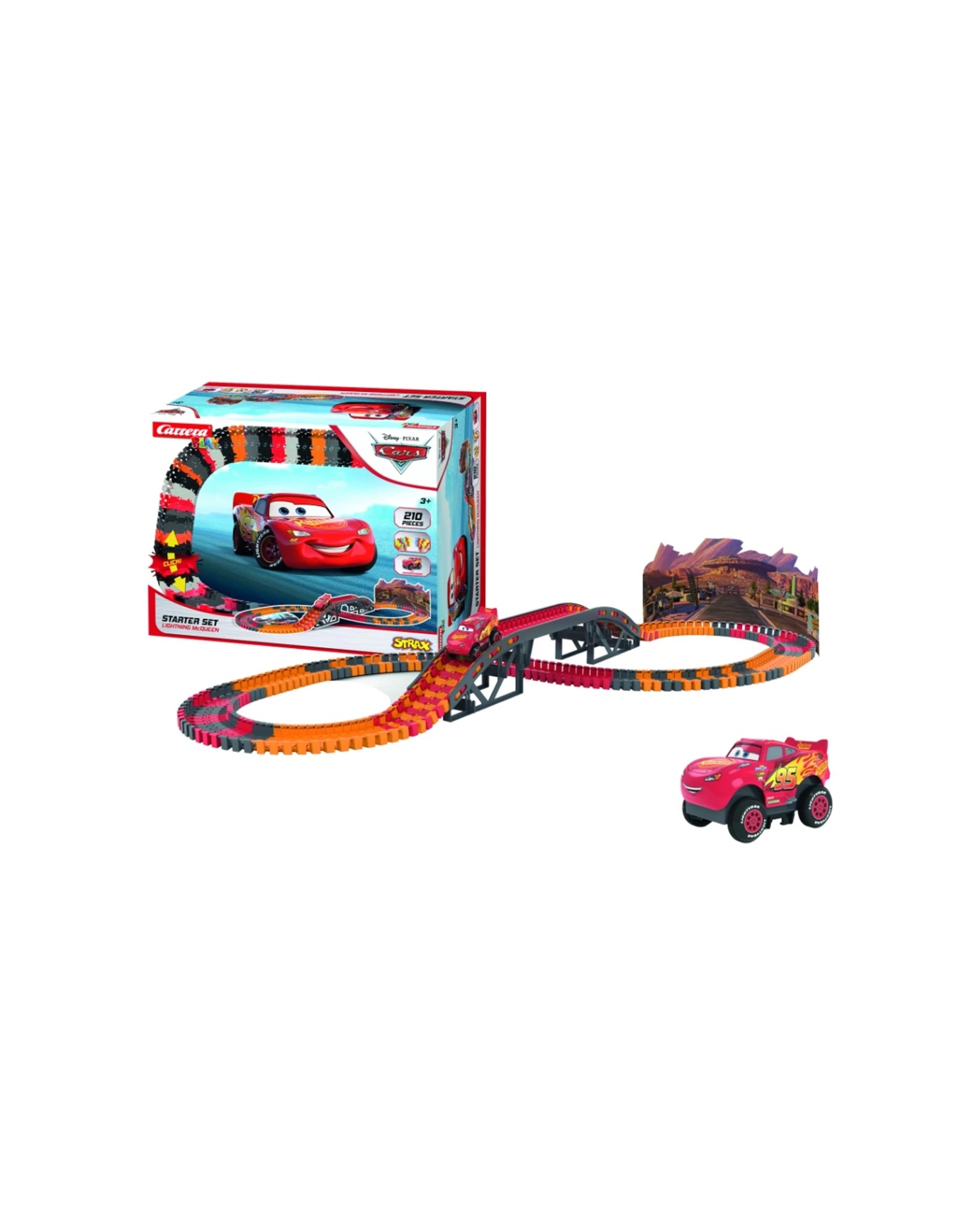 2 Carrera 210pc Strax Disney Pixar Cars Starter Set Kids Build - Multi, 2 of 3