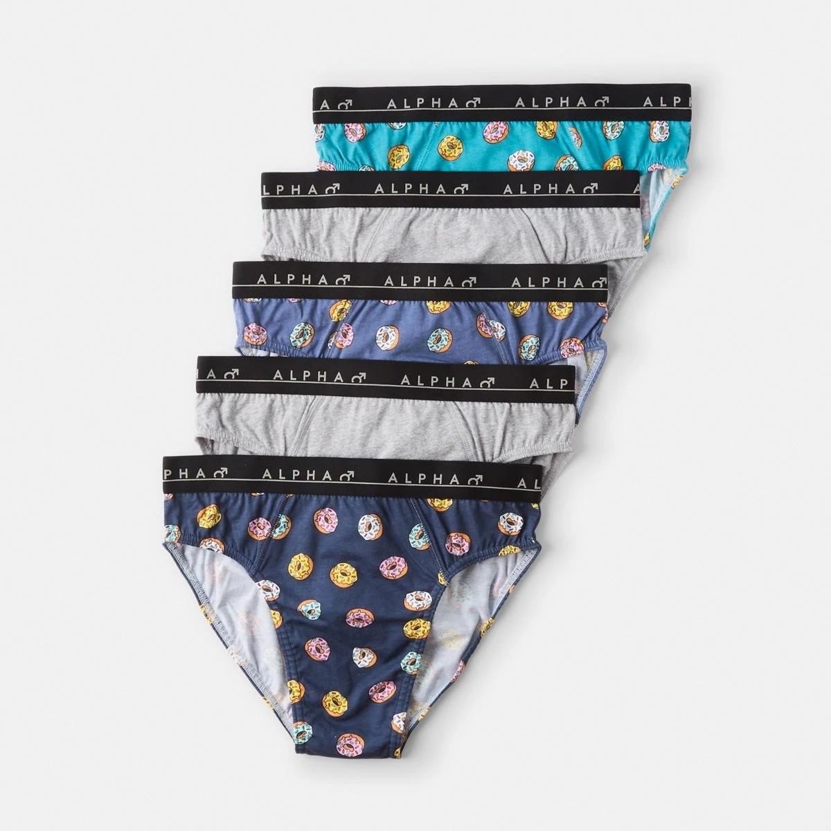 1 5 Pack Printed Briefs Donuts, 1 of 10