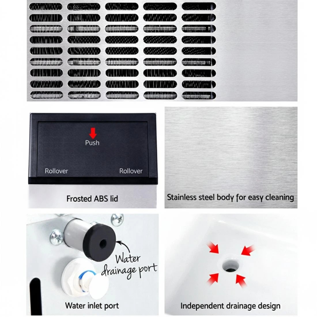 6 Devanti 45-60kg Commercial Ice Maker Machine - Black, 6 of 8