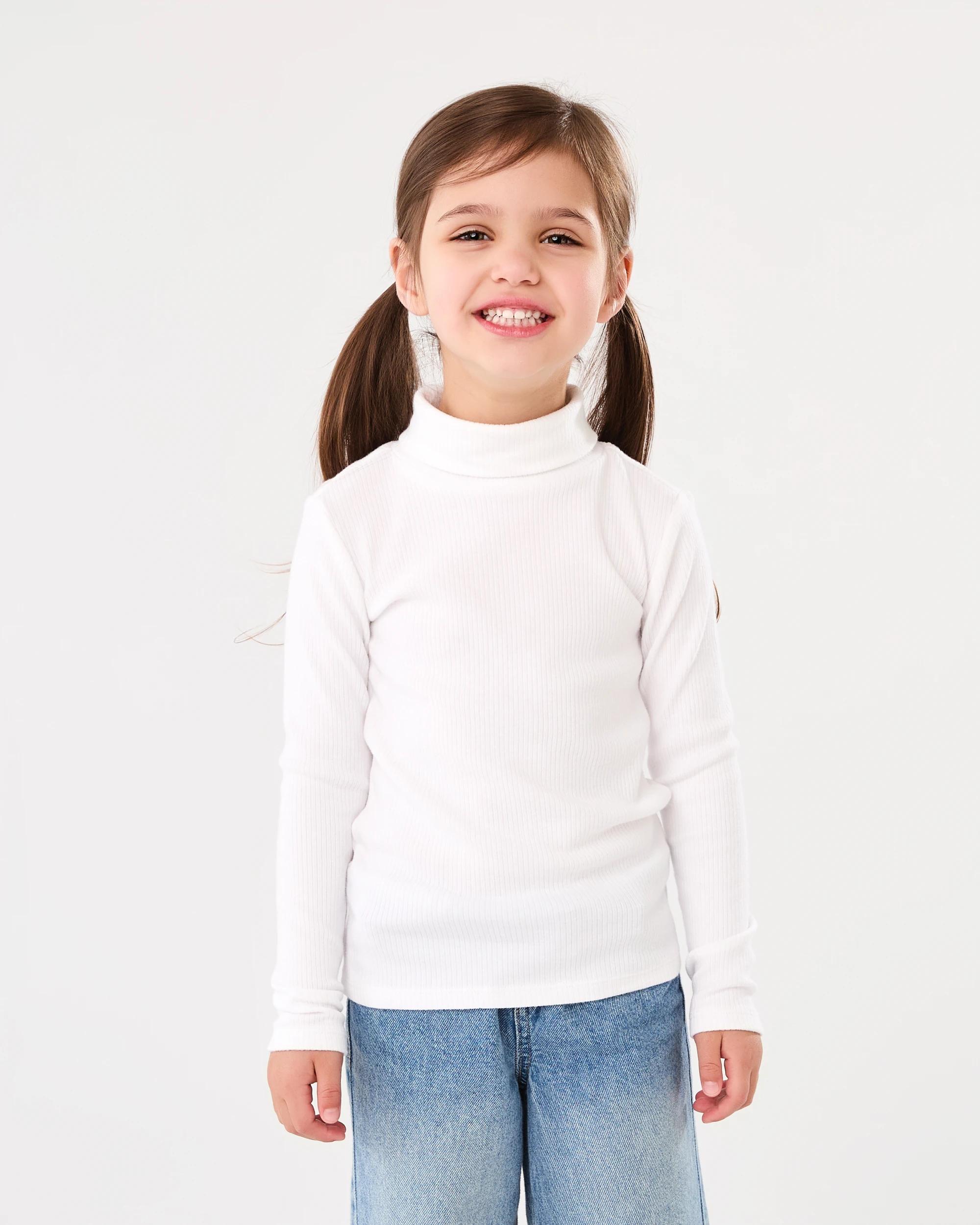 1 Long Sleeve Skivvy Top White, 1 of 7