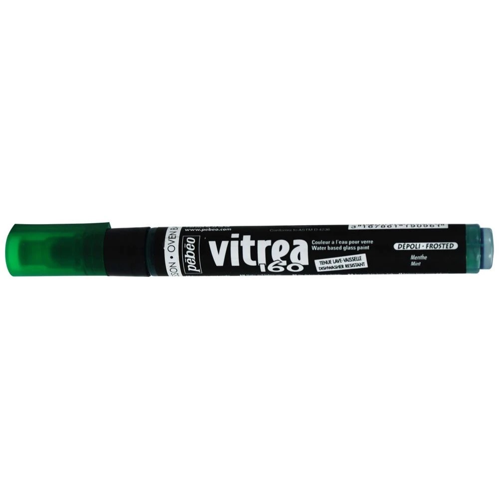1 Pebeo Vitrea 160 Frosted Glass Paint Marker Mint, 1 of 2