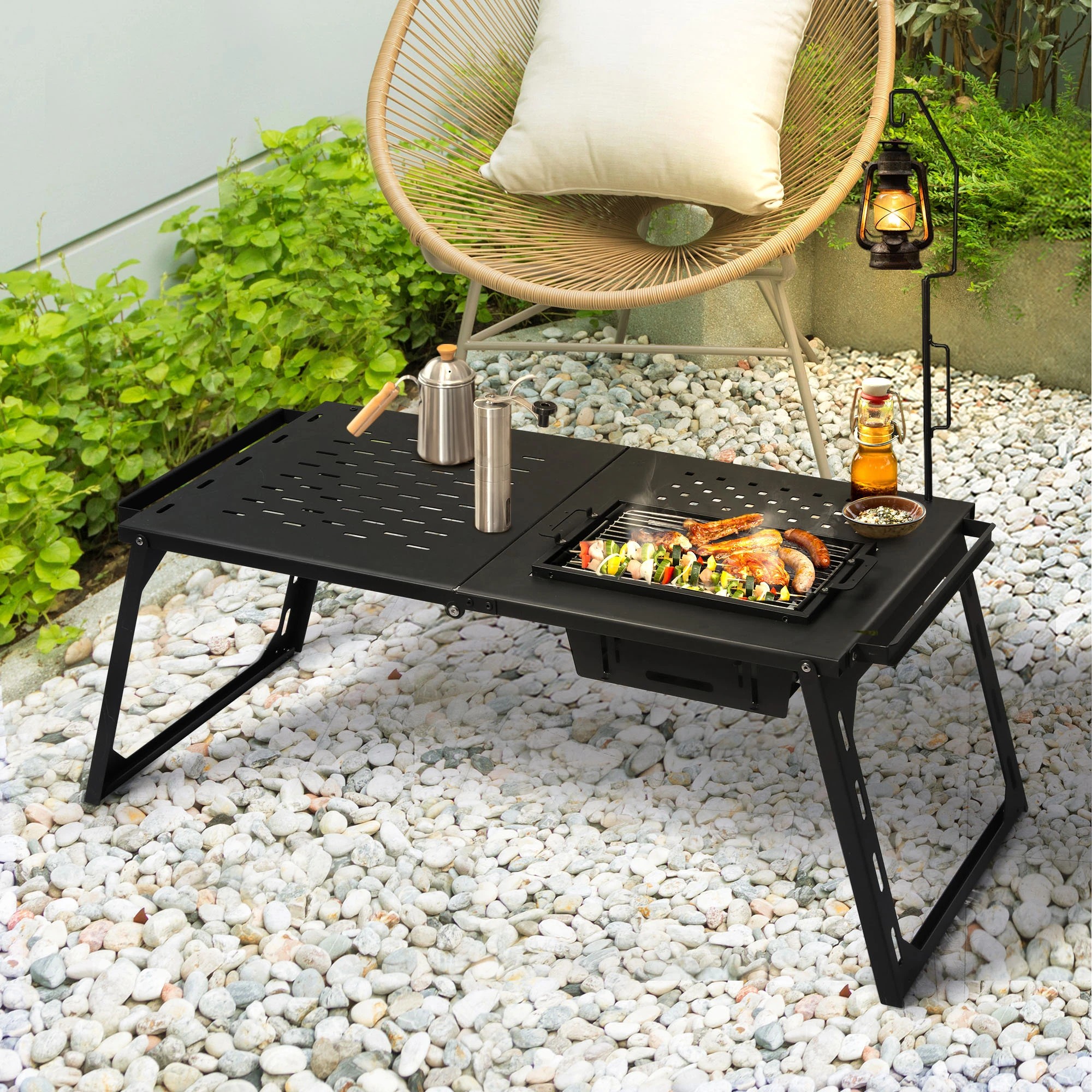 7 Levede Multifunctional Folding Desktop Grill Portable Camping BBQ Picnic Outdoor, 7 of 8