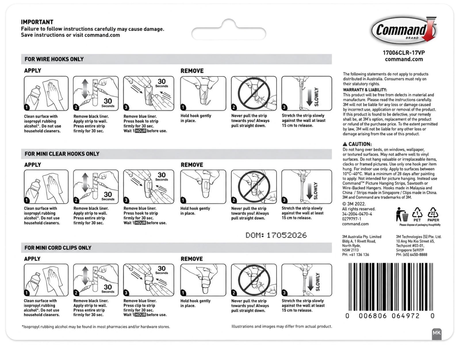 2 17 Pack 3M Command Mixed Hooks Value Pack, 2 of 2