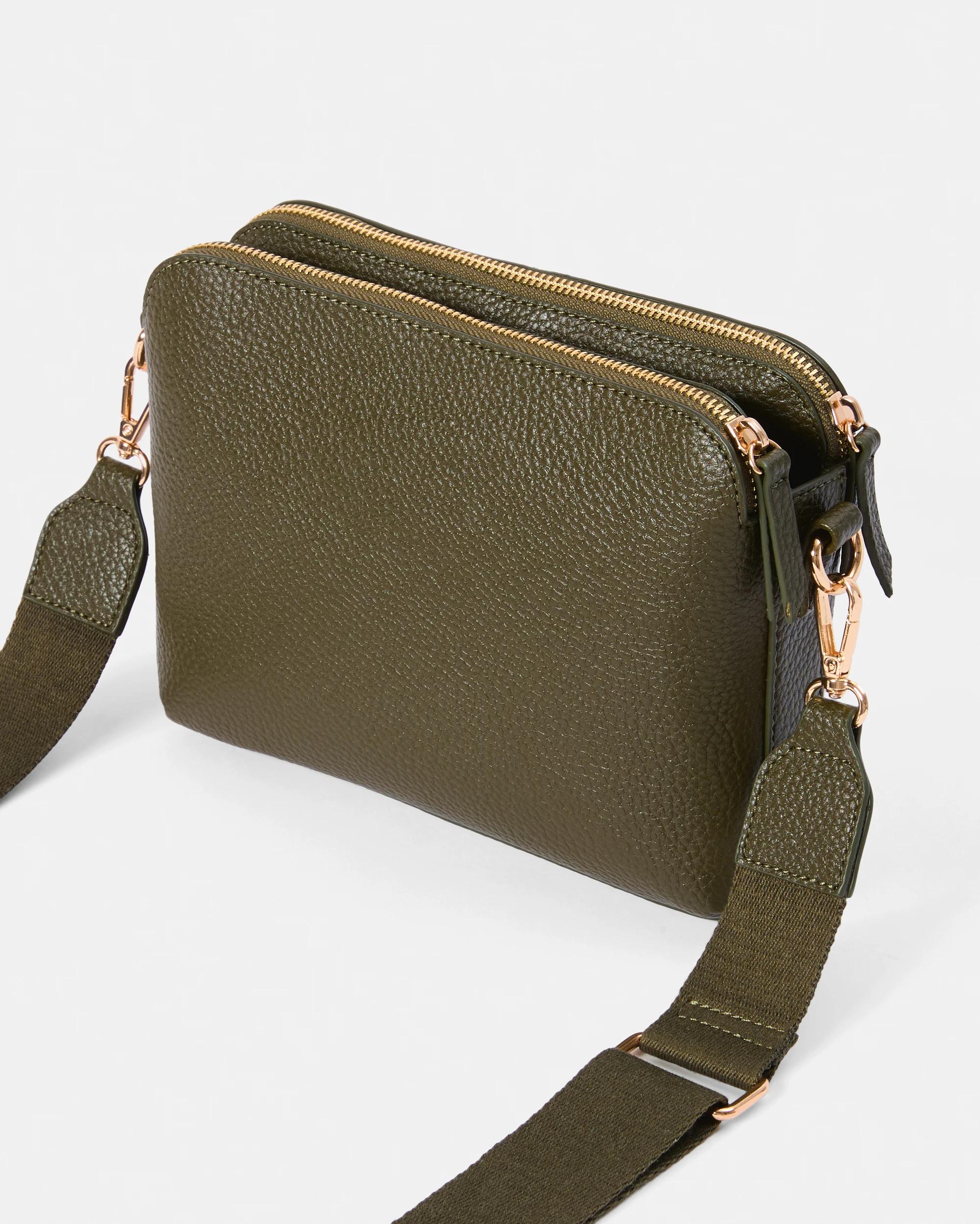 2 Double Pocket Crossbody Bag Dark Camo, 2 of 8