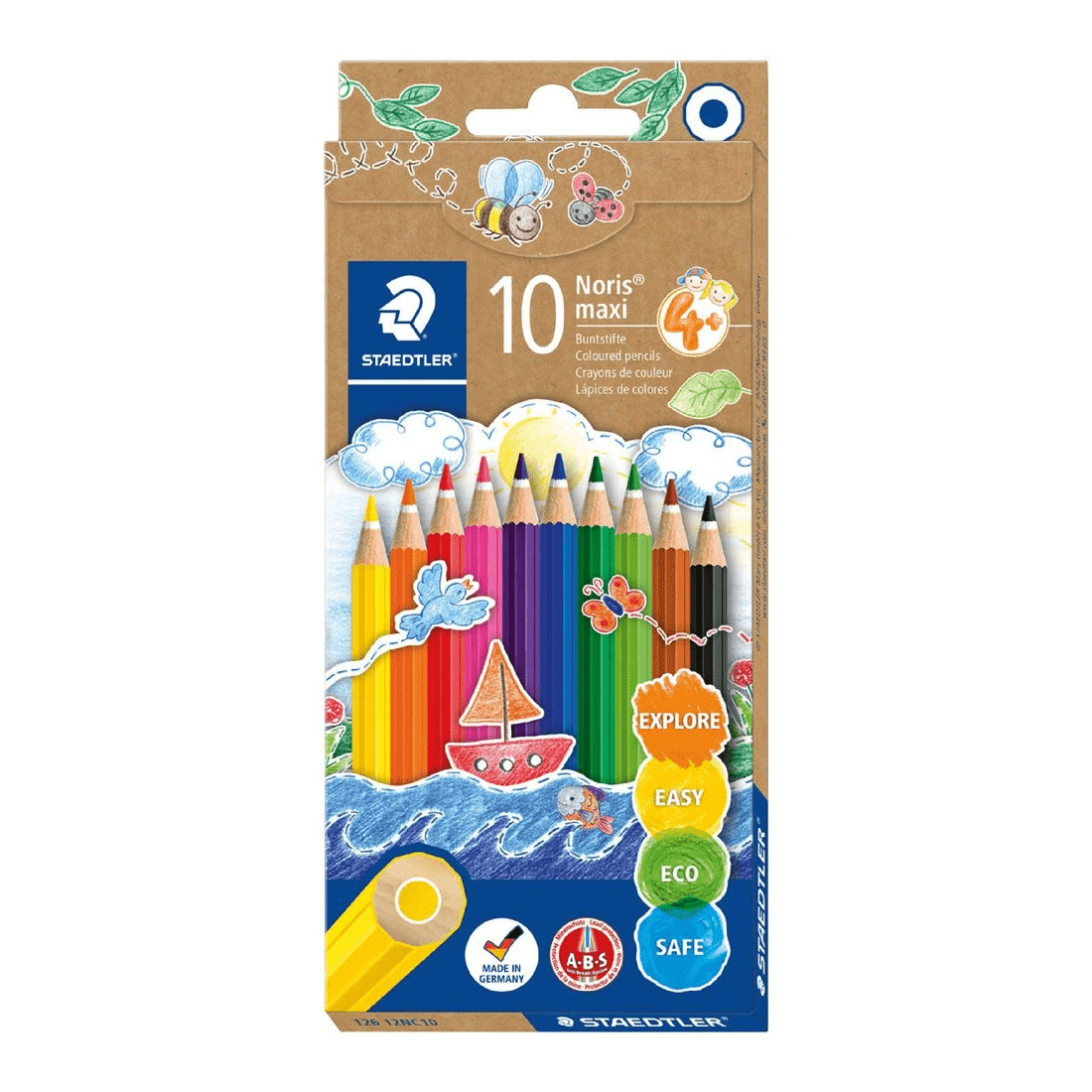 1 Staedtler Noris Maxi Learner Coloured Pencils 10 Pack, 1 of 1