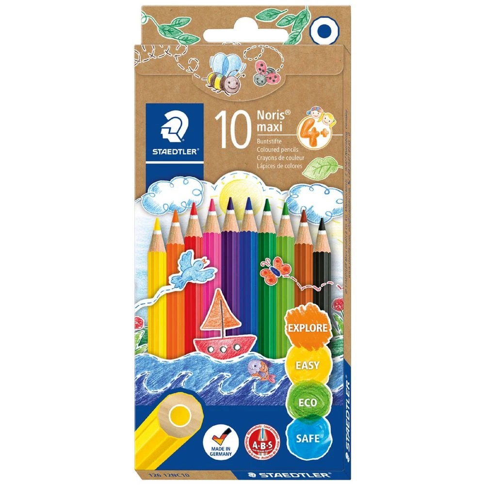 1 Staedtler Noris Maxi Learner Coloured Pencils 10 Pack, 1 of 1