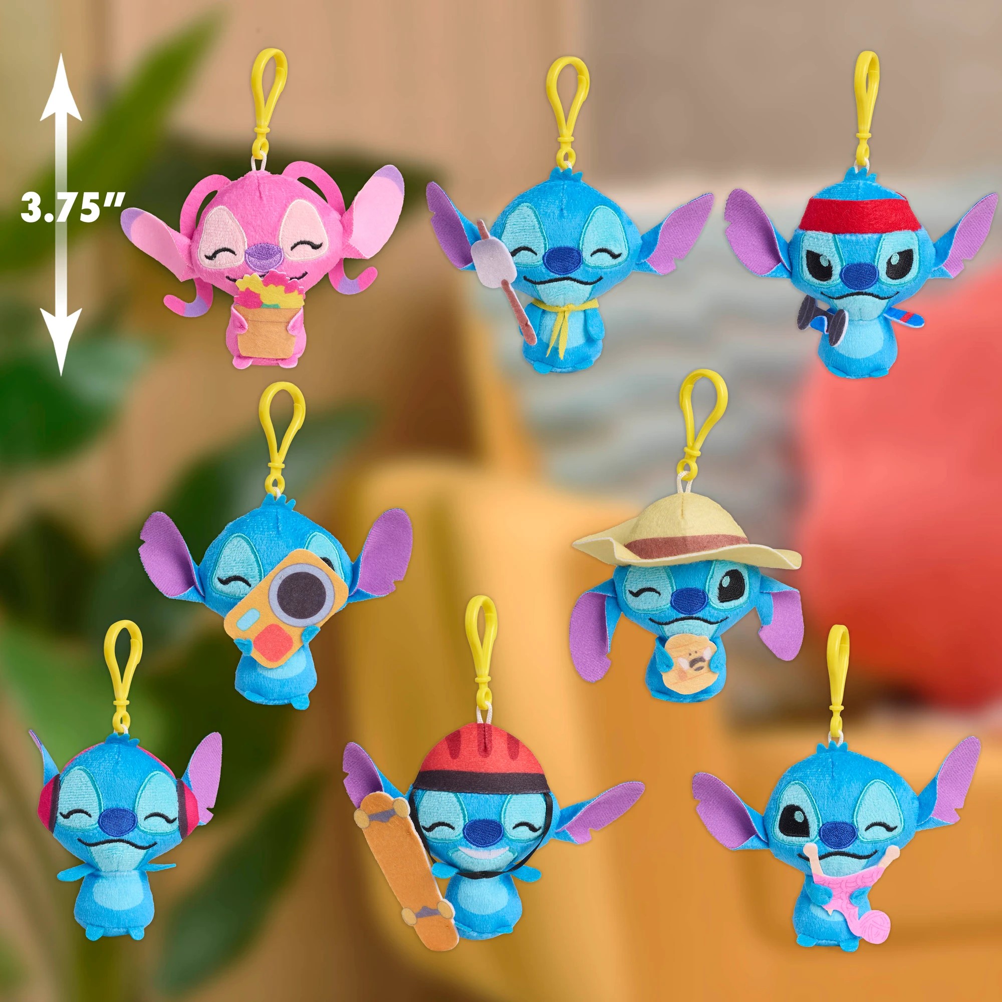 4 Disney Stitch Clip - On Blind Bag Plush – Assorted* - Blue, 4 of 7