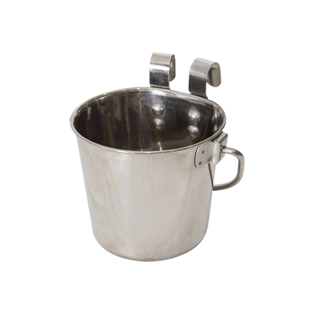 3 Superior Pet Essentials Durable Flat Sided Bucket With Riveted Hooks 2.8l
 - Silver, 3 of 3