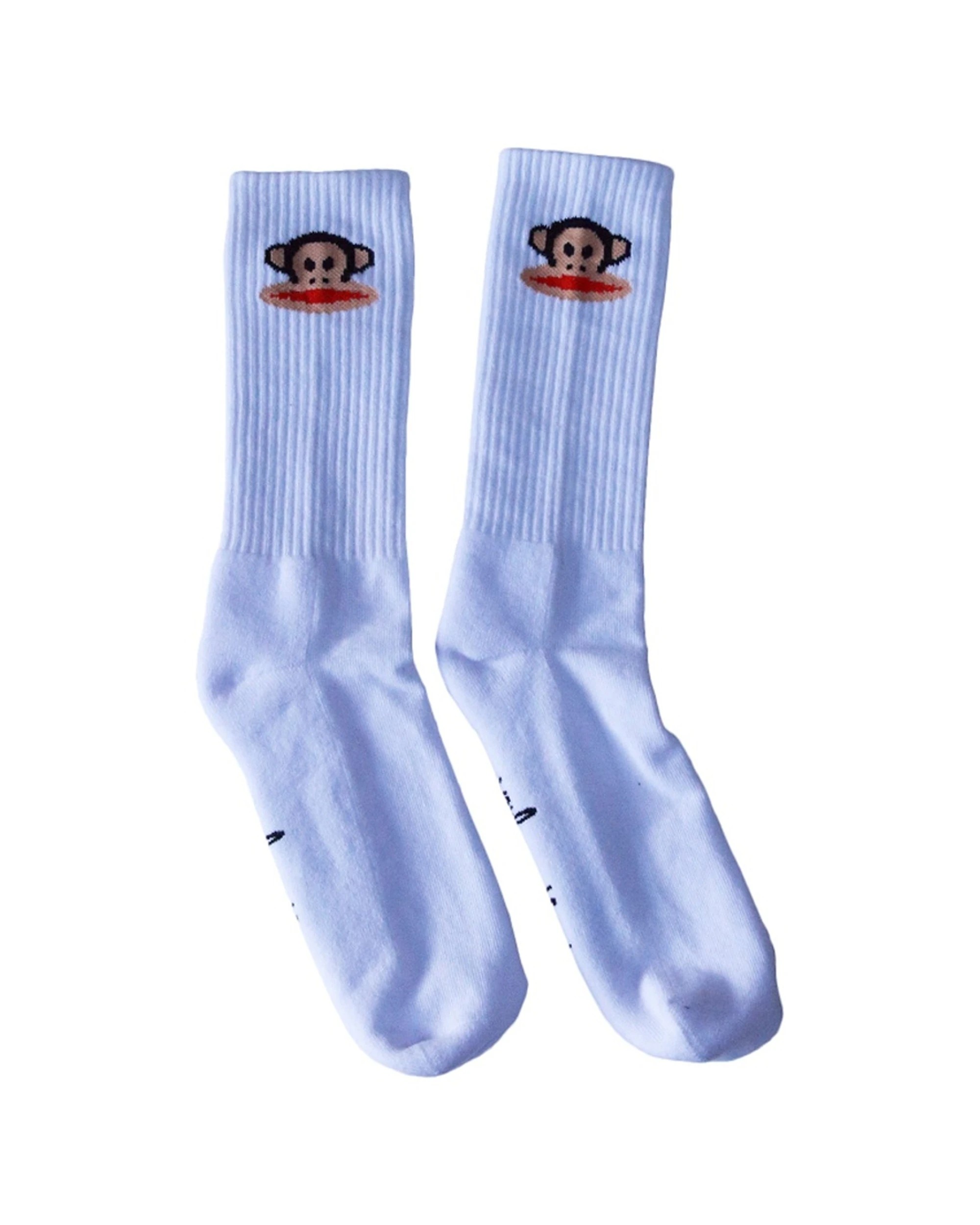 1 Verb. X Paul Frank Julius Mens Socks Embroidered Monkey Face - 8-11 - White, 1 of 3
