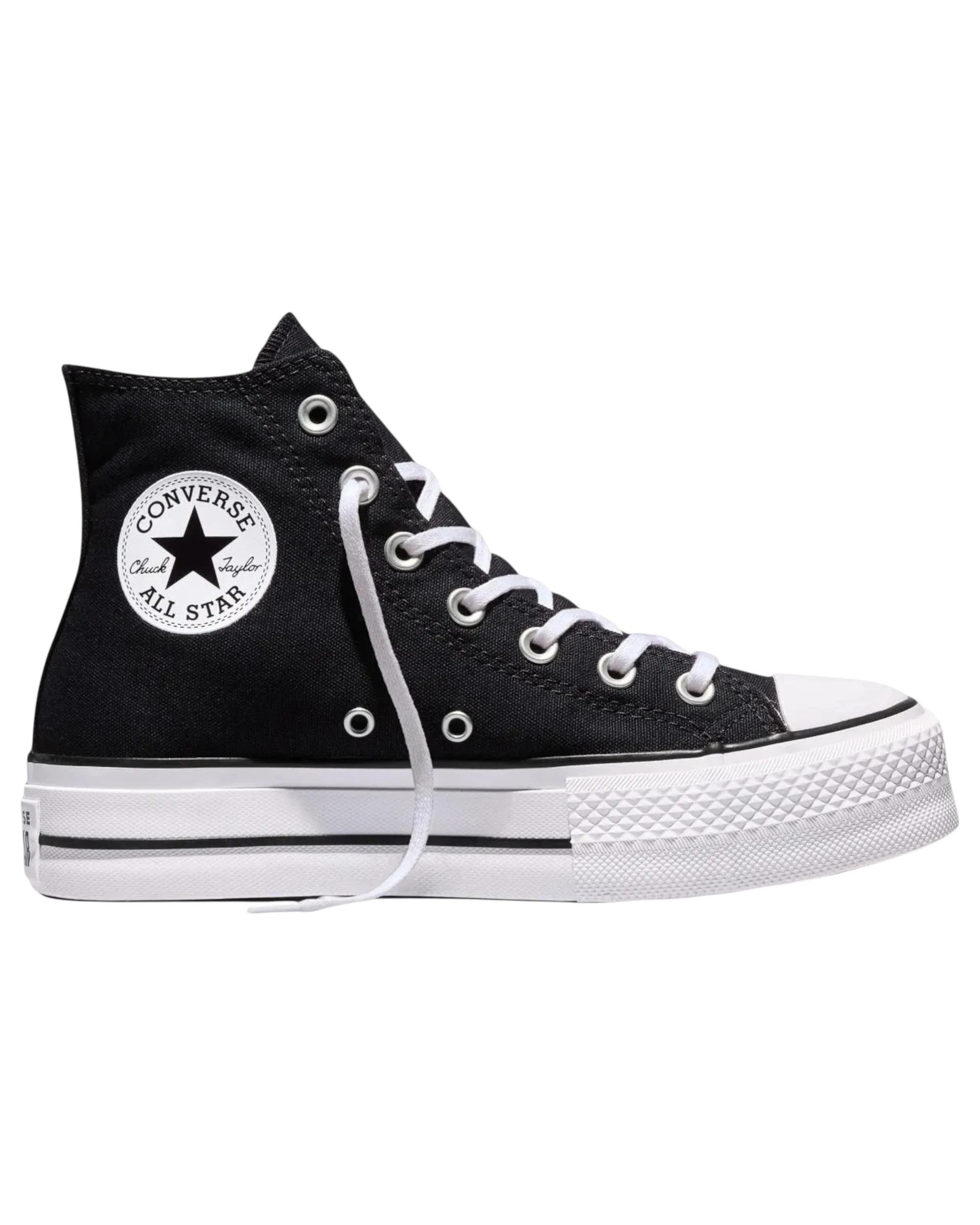 1 Converse Womens Chuck Taylor All Star Canvas Lift High Top Sneaker BLACK, 1 of 6