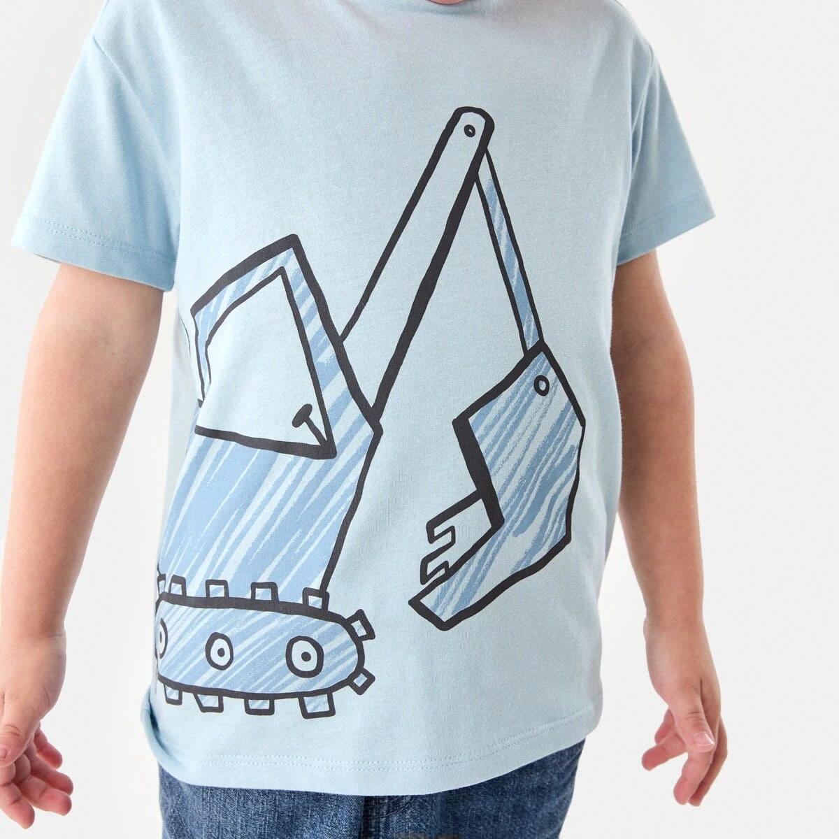 4 Chest Print T-shirt SCRIBBLE DIGGER LIGHT SKY BLUE, 4 of 6