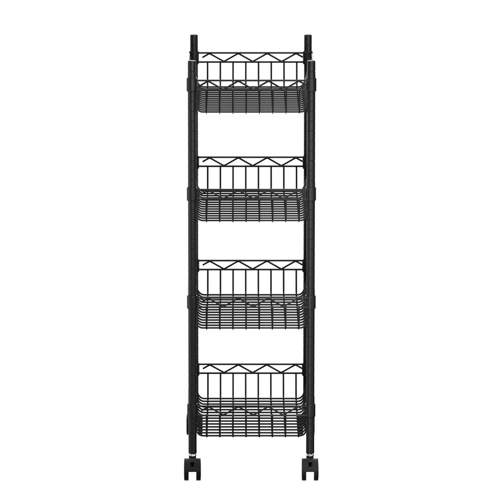 3 Artiss 4-Tier Shelving Unit Adjustable Garage Storage Kitchen Rack With - Black, 3 of 3