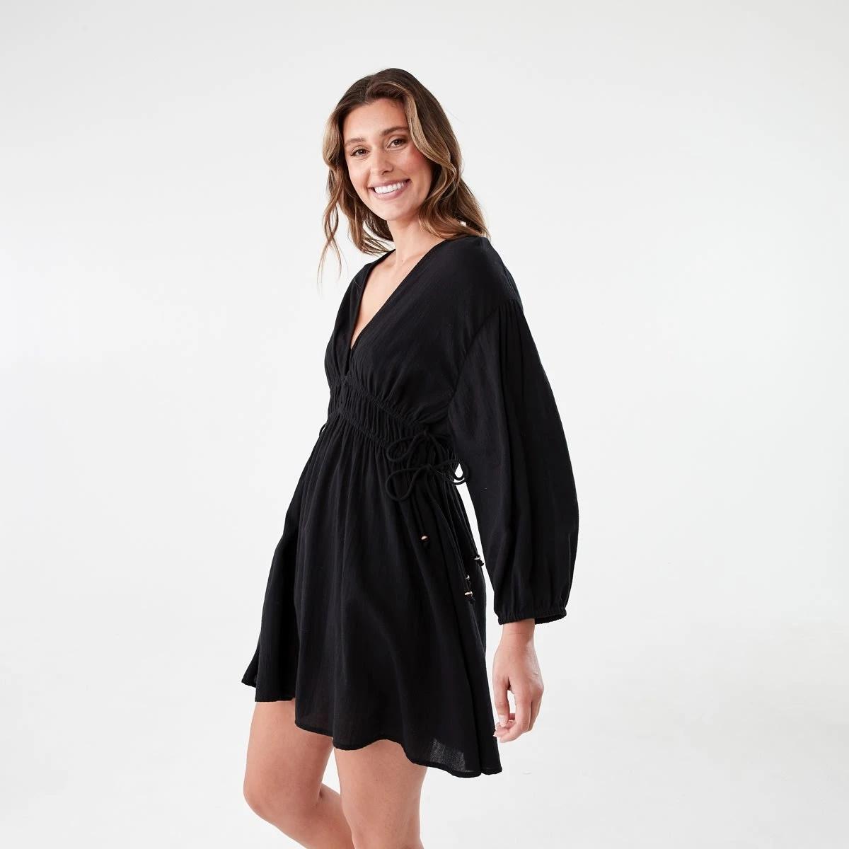 2 Beach Mini Dress BLACK, 2 of 7