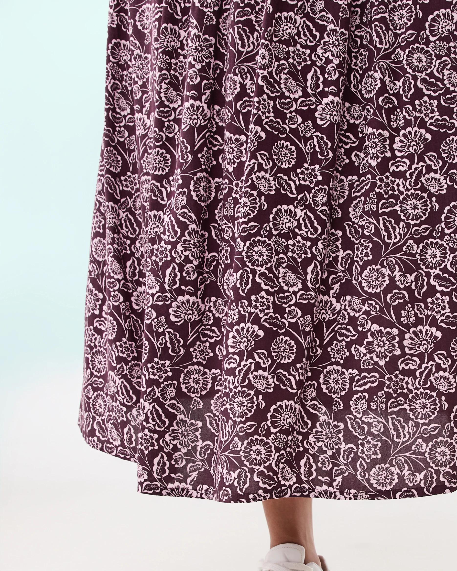 5 Curve Shirred Waist Midi Skirt Fdg Chintz, 5 of 5