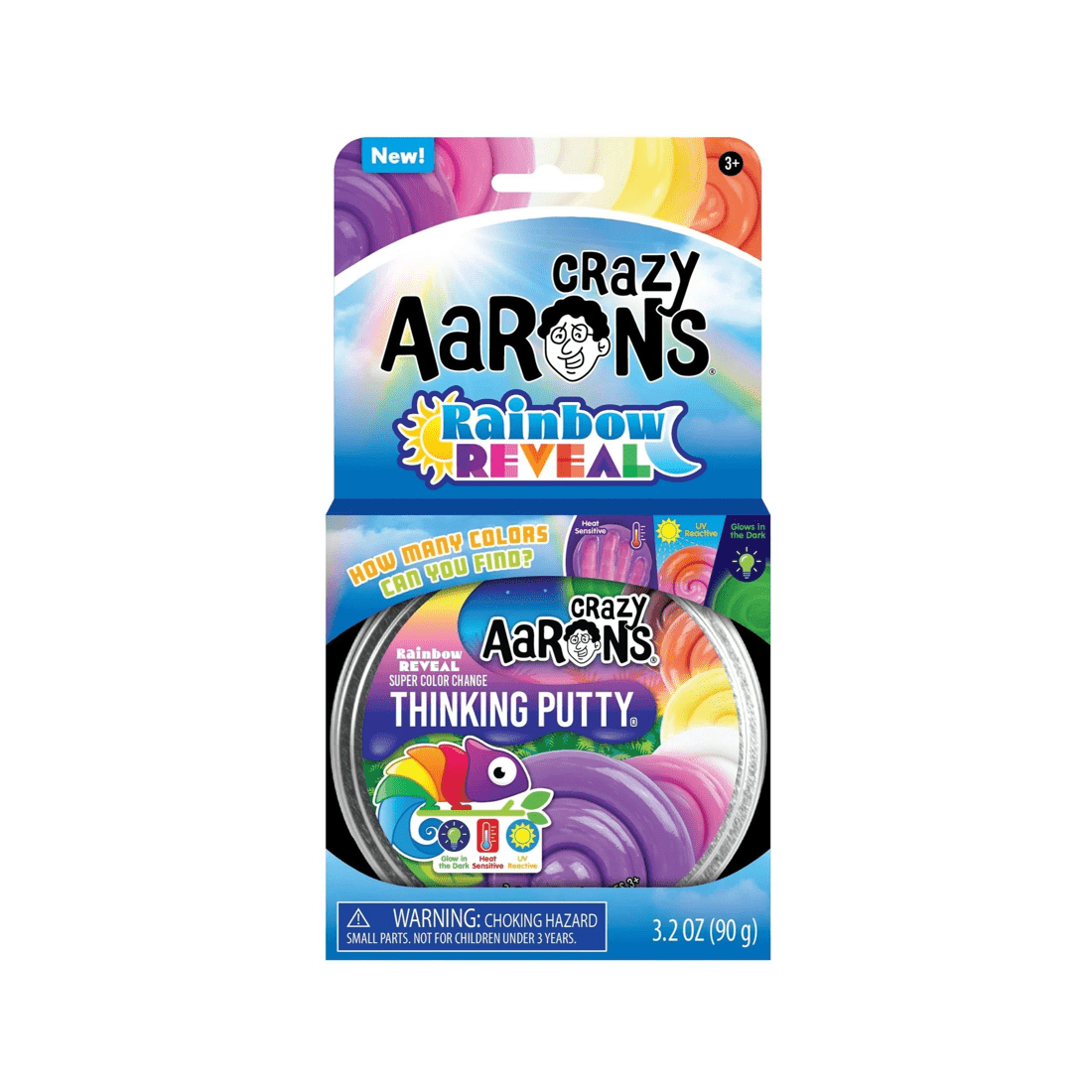 1 Crazy Aaron Enterprises Inc Crazy Aaron's Thinking Putty Trendsetters Rainbow Reveal 4 inch Tin - Multi, 1 of 6