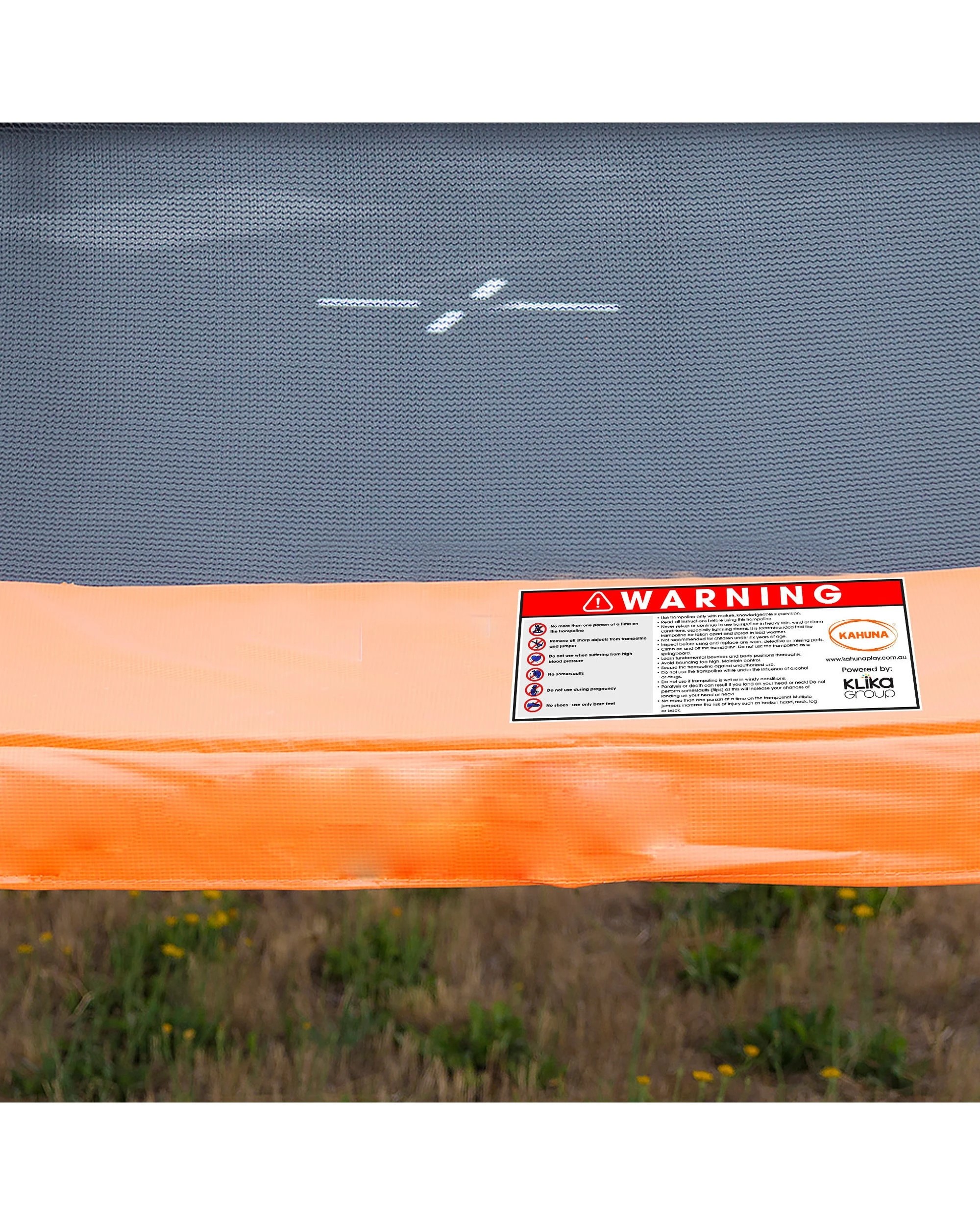 6 Kahuna 6 x 9ft Rectangular Outdoor Trampoline with Basketball Set in Orange - Orange, 6 of 8