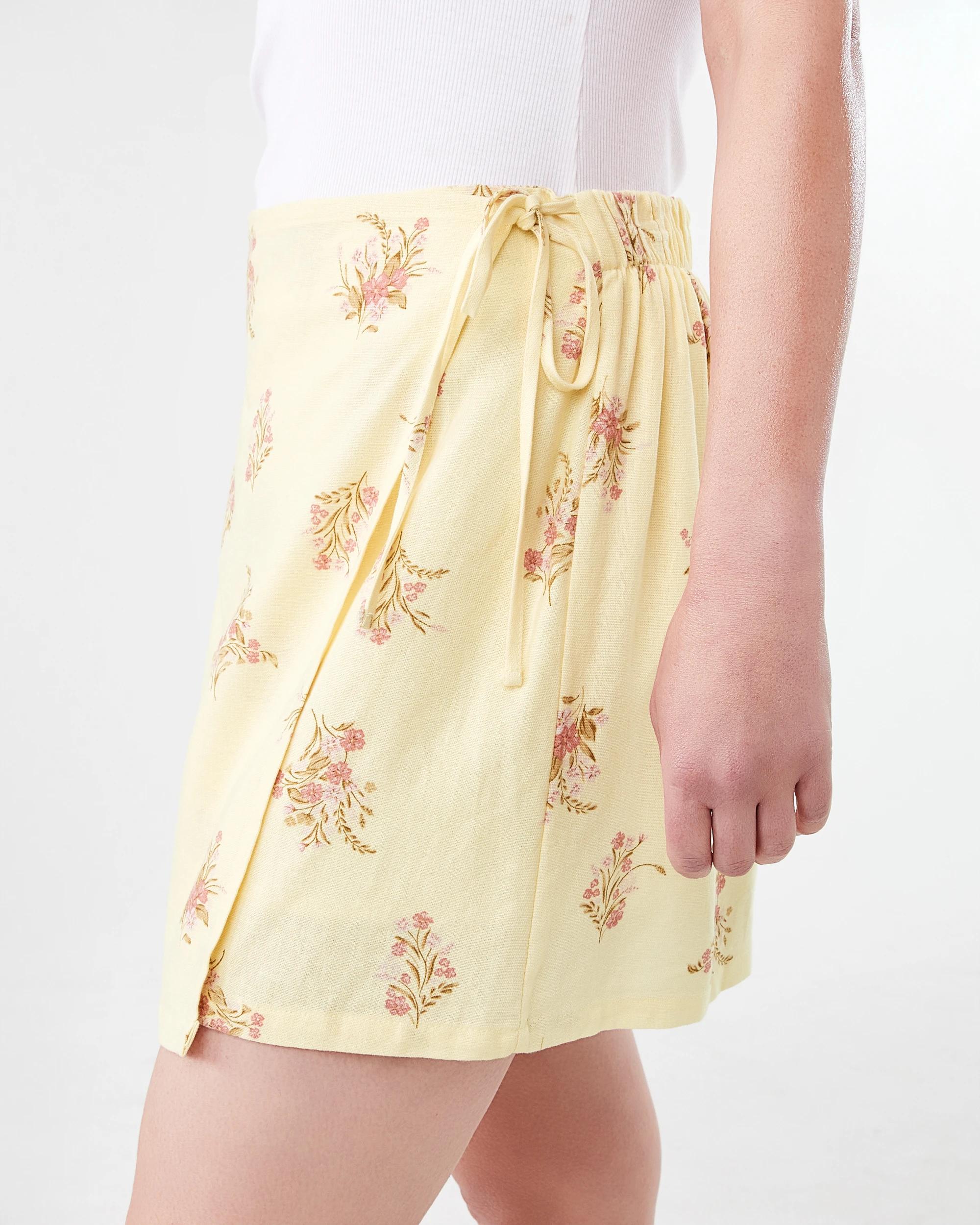 2 Wrap Mini Skort Ylw Bunch, 2 of 6