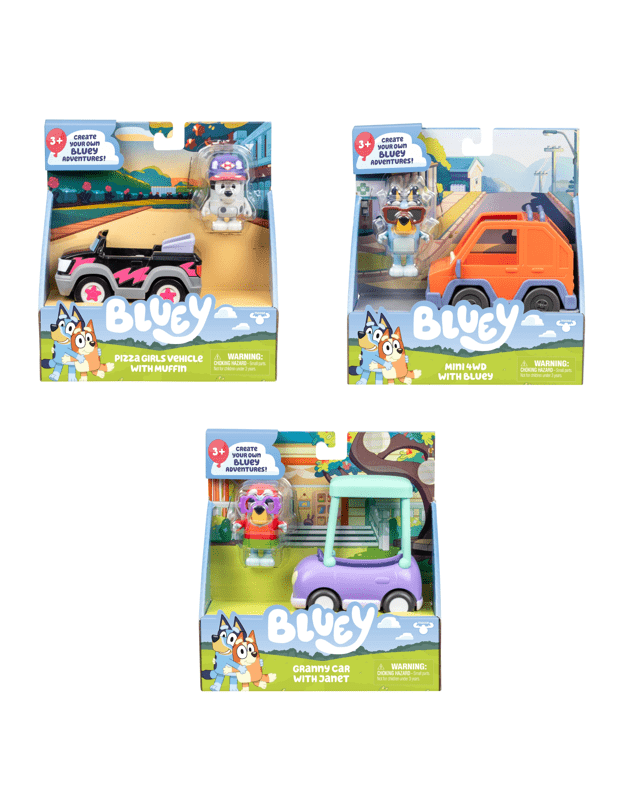 Bluey Mini 4WD Vehicle & Figurine - Asso