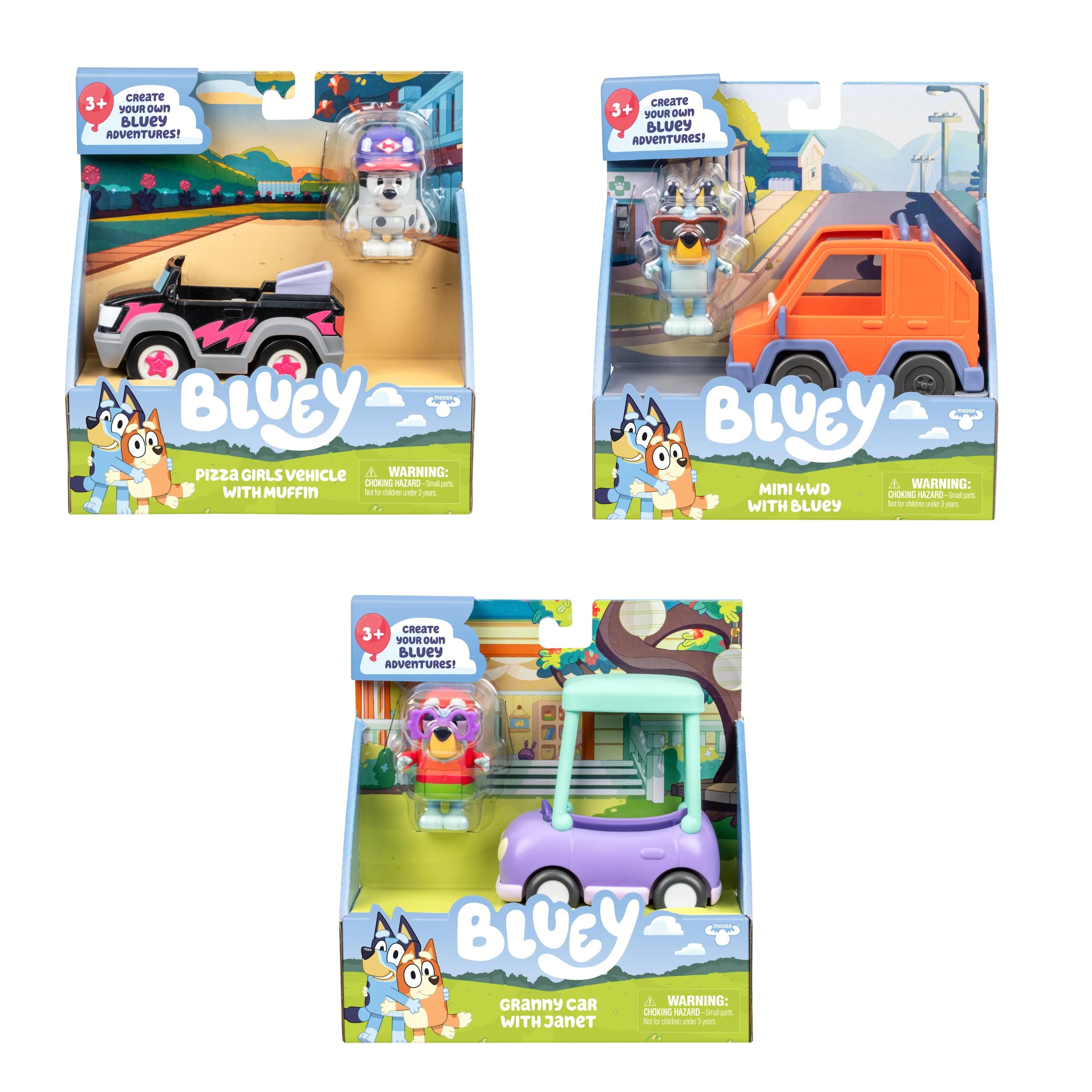 1 Bluey Mini 4WD Vehicle & Figurine - Assorted, 1 of 8