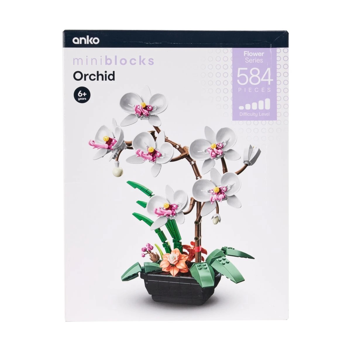 1 584 Piece Mini Blocks Flower Series: Orchid Playset, 1 of 4